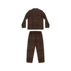 Women's Satin Pajama Set — Dark Starry Dot Sleepwear