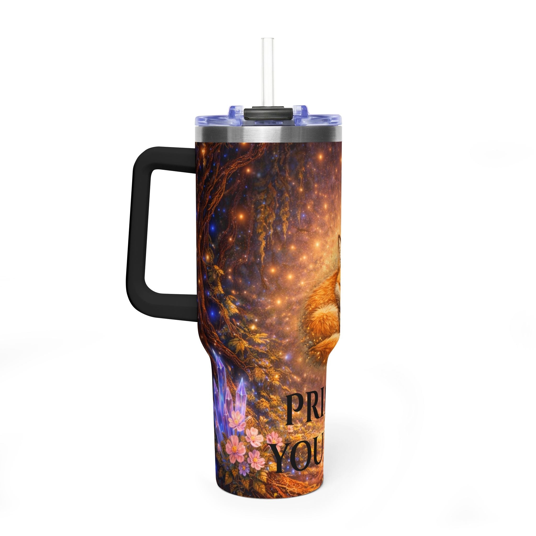 🌷 40oz Fox Forest Vacuum Tumbler Insulated Thermal Travel Mug — Fox Mom & Baby Design - Aurora Path Media13199379649919555508🌷 40oz Fox Forest Vacuum Tumbler Insulated Thermal Travel Mug — Fox Mom & Baby DesignBlack40oz