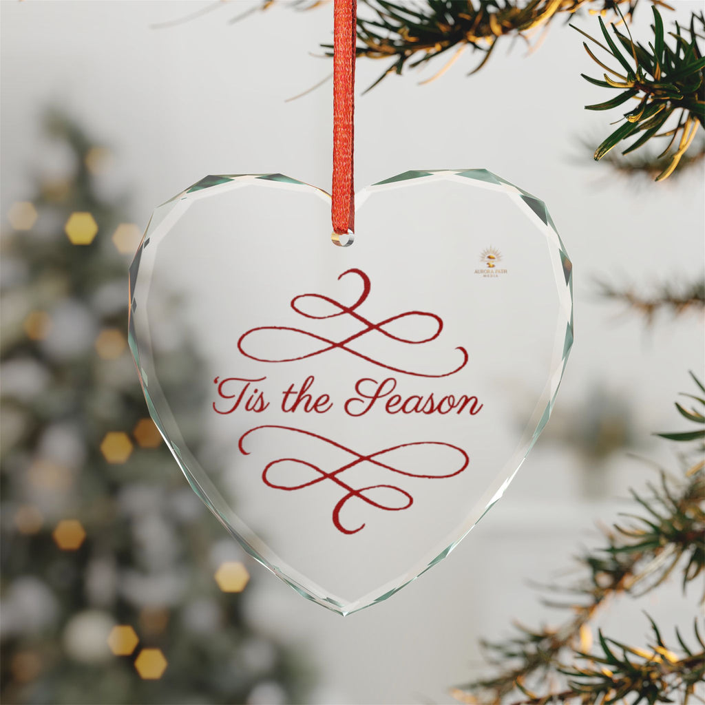Heart Crystal Ornament - "’Tis the Season" Holiday Keepsake - Aurora Path Media#original_value#One sizeHeart