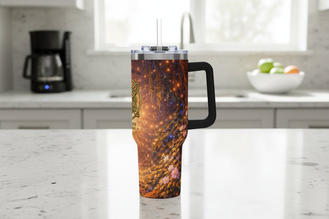 ✨ Bound Beyond Time Celtic Knot 40oz Vacuum Thermal Tumbler - Aurora Path Media9986007003636456019999860070036364560199✨ Bound Beyond Time Celtic Knot 40oz Vacuum Thermal TumblerBlack40oz