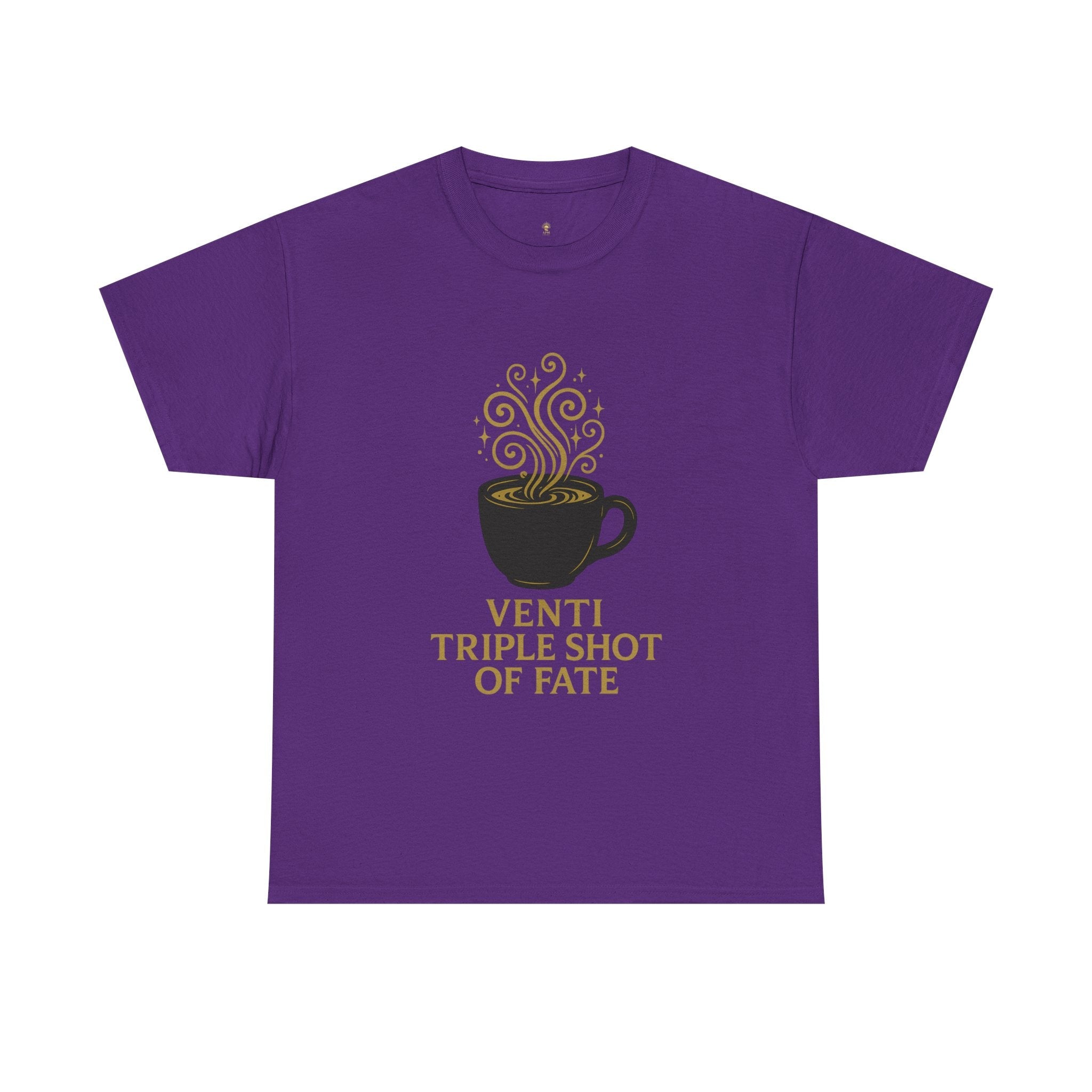 Coffee Tee — "Venti Triple Shot of Fate" Graphic Shirt - Aurora Path Media23909192855479404138Coffee Tee — "Venti Triple Shot of Fate" Graphic ShirtSPurple