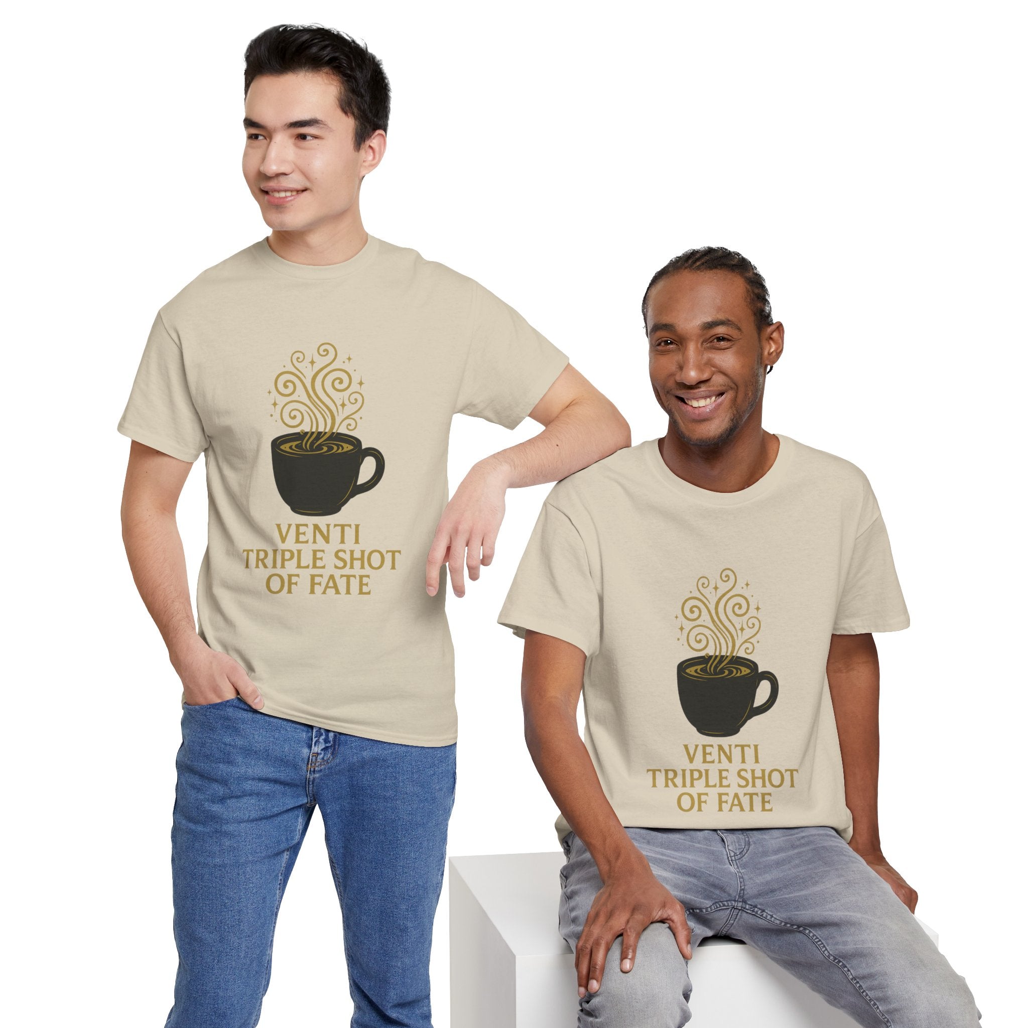 Coffee Tee — "Venti Triple Shot of Fate" Graphic Shirt - Aurora Path Media32954004397187985389Coffee Tee — "Venti Triple Shot of Fate" Graphic ShirtSRed