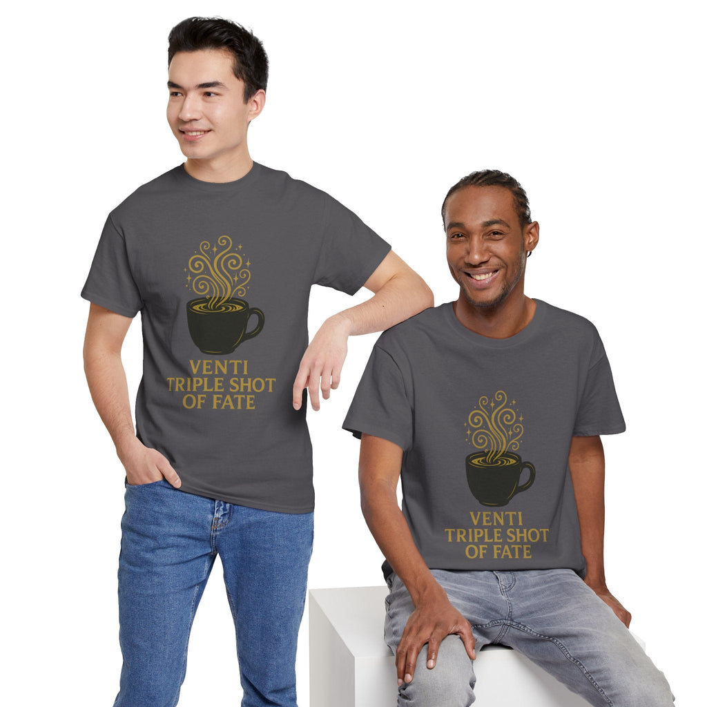 Coffee Tee — "Venti Triple Shot of Fate" Graphic Shirt - Aurora Path Media32954004397187985389Coffee Tee — "Venti Triple Shot of Fate" Graphic ShirtSRed
