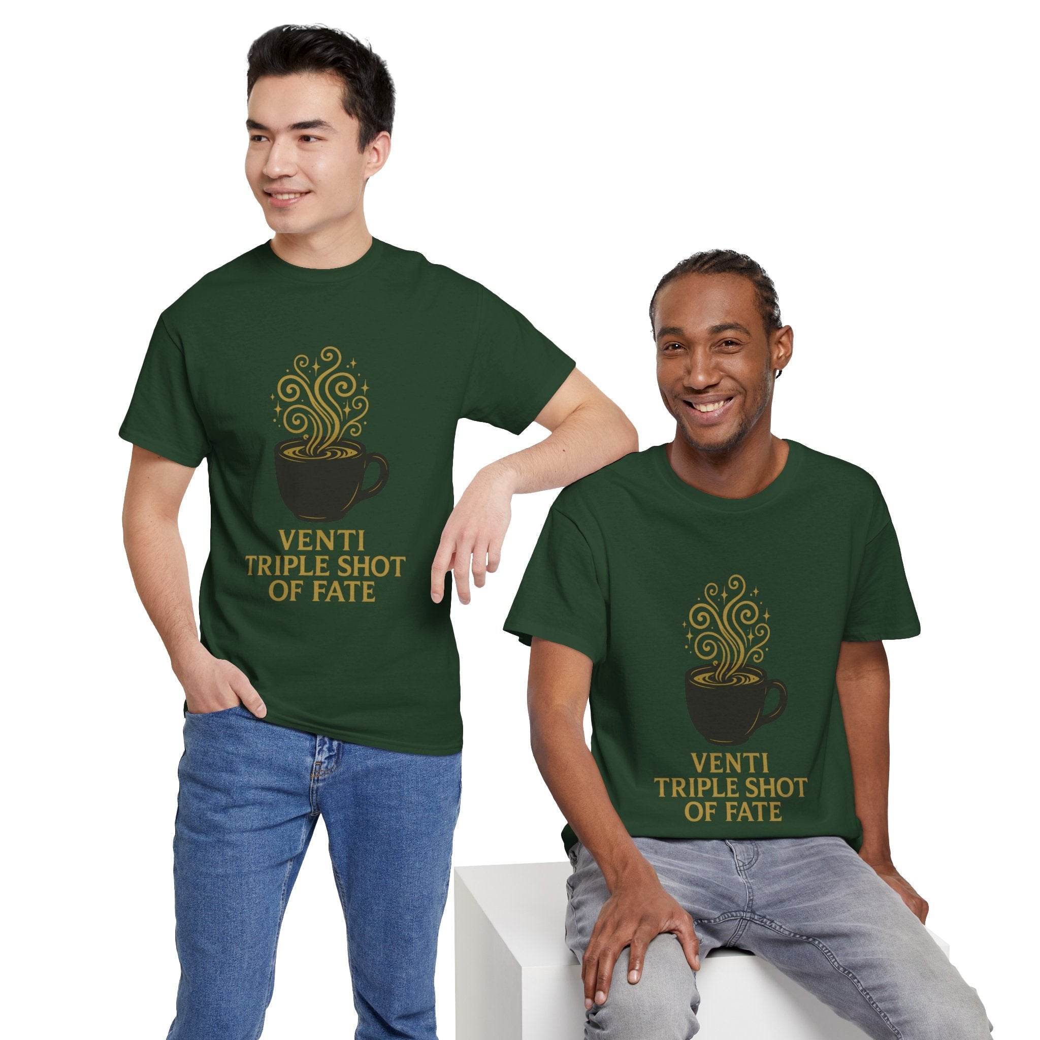 Coffee Tee — "Venti Triple Shot of Fate" Graphic Shirt - Aurora Path Media32954004397187985389Coffee Tee — "Venti Triple Shot of Fate" Graphic ShirtSRed