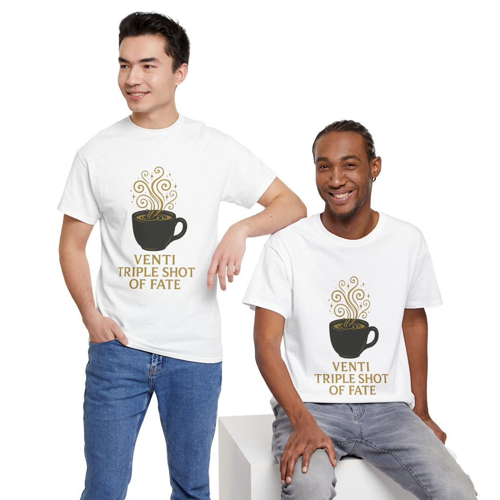 Coffee Tee — "Venti Triple Shot of Fate" Graphic Shirt - Aurora Path Media32954004397187985389Coffee Tee — "Venti Triple Shot of Fate" Graphic ShirtSRed