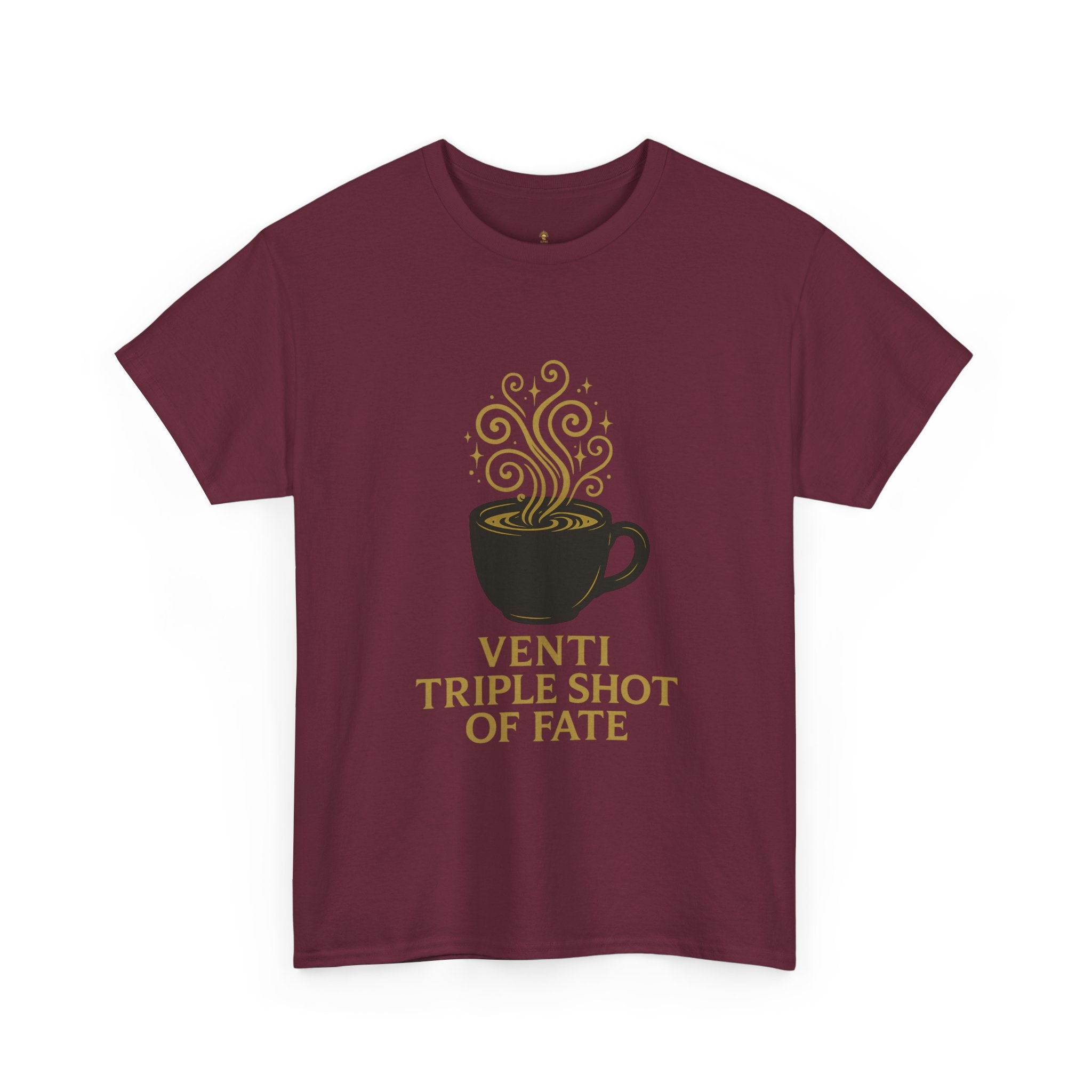 Coffee Tee — "Venti Triple Shot of Fate" Graphic Shirt - Aurora Path Media32954004397187985389Coffee Tee — "Venti Triple Shot of Fate" Graphic ShirtSRed