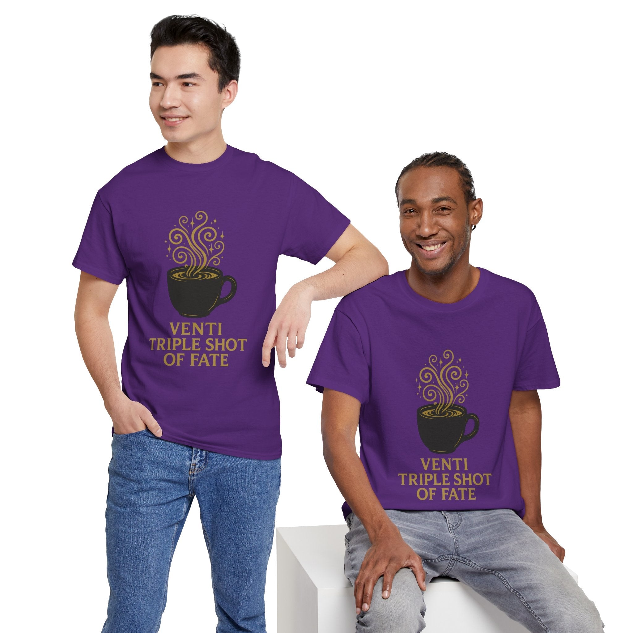 Coffee Tee — "Venti Triple Shot of Fate" Graphic Shirt - Aurora Path Media32954004397187985389Coffee Tee — "Venti Triple Shot of Fate" Graphic ShirtSRed