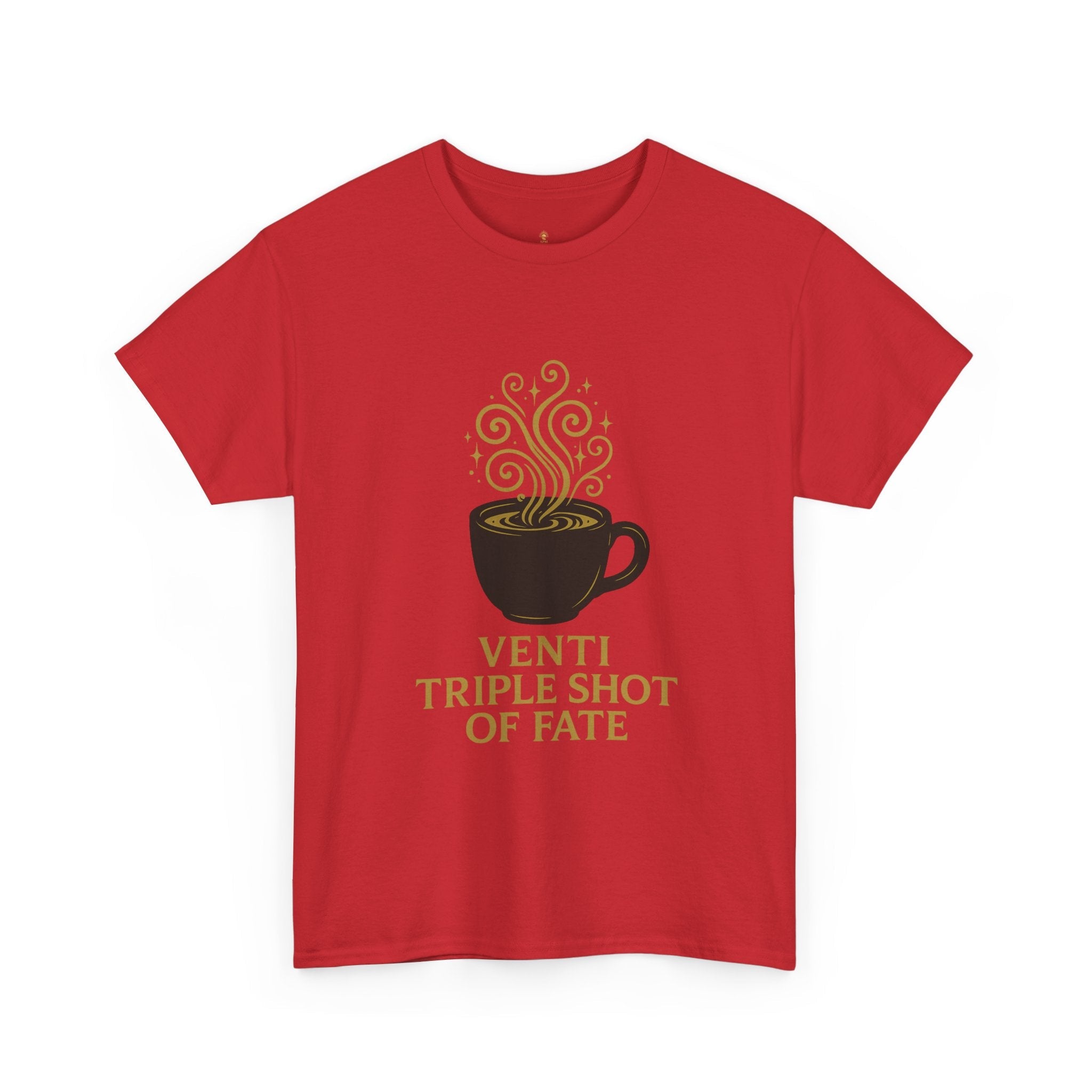 Coffee Tee — "Venti Triple Shot of Fate" Graphic Shirt - Aurora Path Media32954004397187985389Coffee Tee — "Venti Triple Shot of Fate" Graphic ShirtSRed