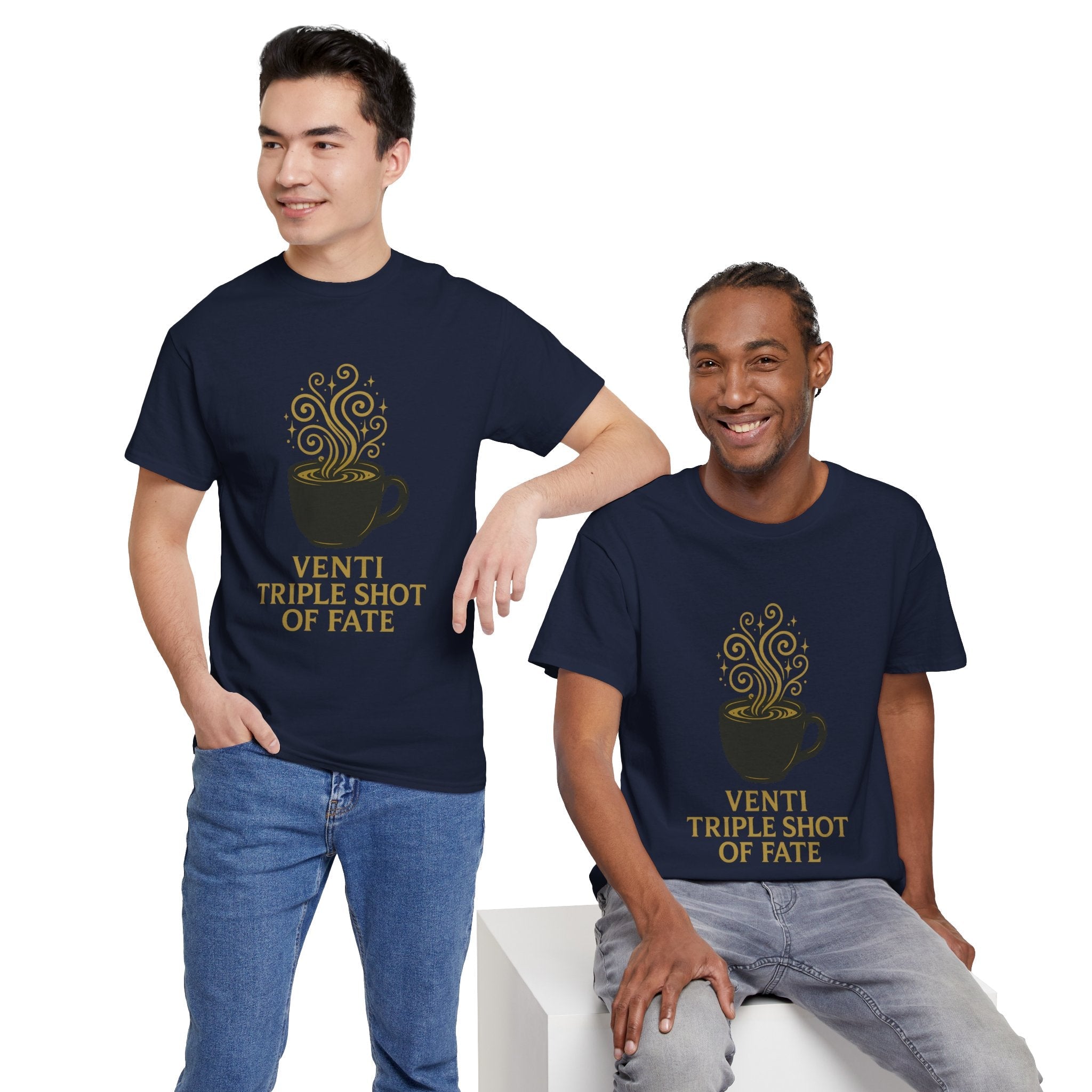Coffee Tee — "Venti Triple Shot of Fate" Graphic Shirt - Aurora Path Media32954004397187985389Coffee Tee — "Venti Triple Shot of Fate" Graphic ShirtSRed