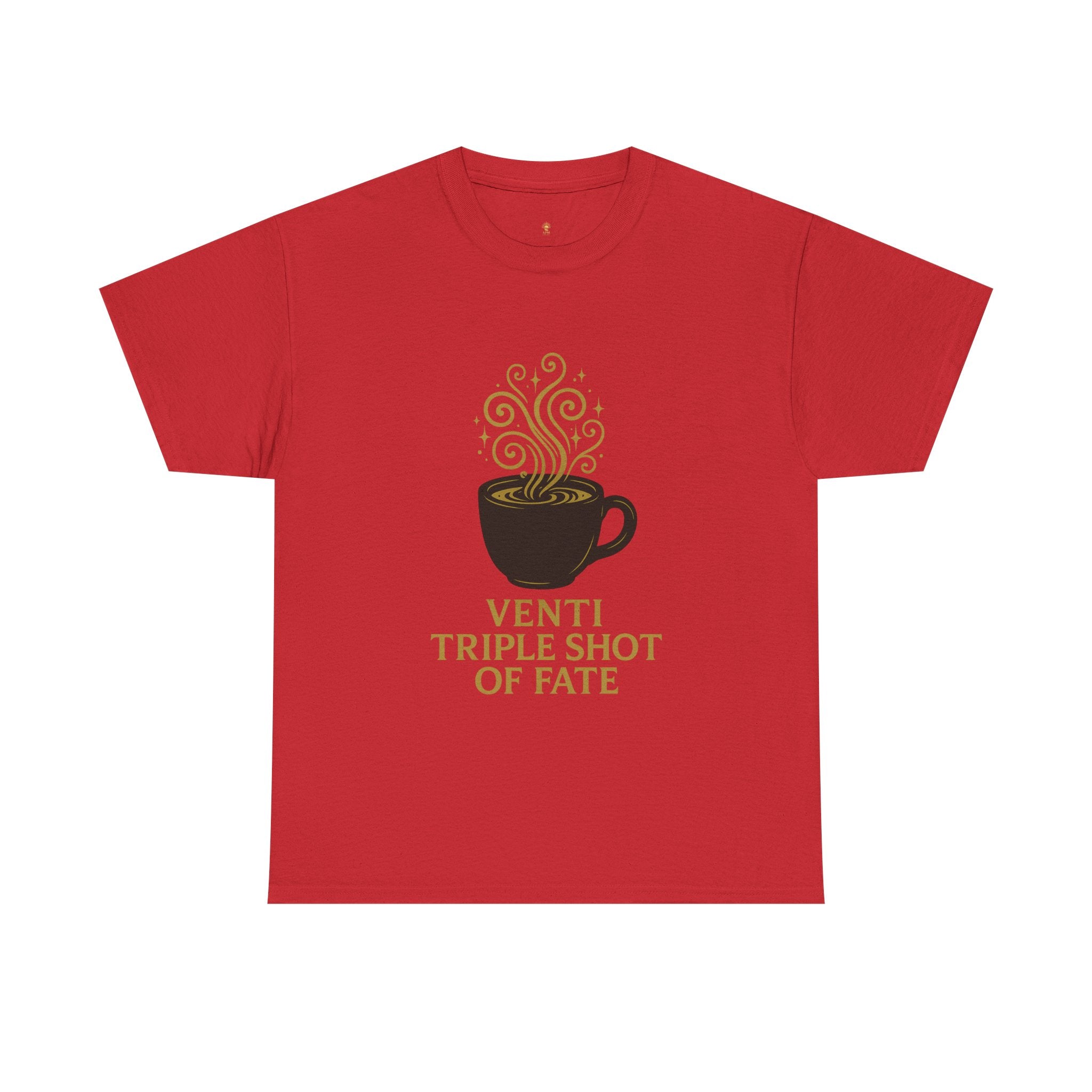 Coffee Tee — "Venti Triple Shot of Fate" Graphic Shirt - Aurora Path Media32954004397187985389Coffee Tee — "Venti Triple Shot of Fate" Graphic ShirtSRed