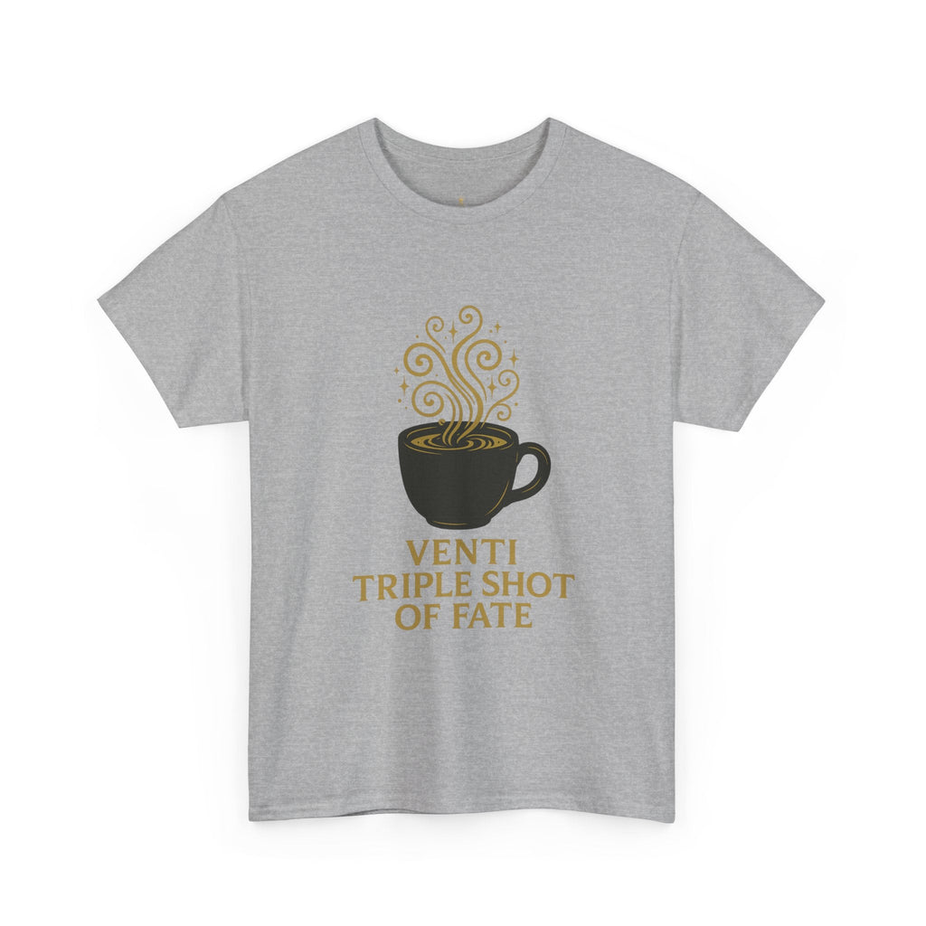 Coffee Tee — "Venti Triple Shot of Fate" Graphic Shirt - Aurora Path Media32954004397187985389Coffee Tee — "Venti Triple Shot of Fate" Graphic ShirtSRed