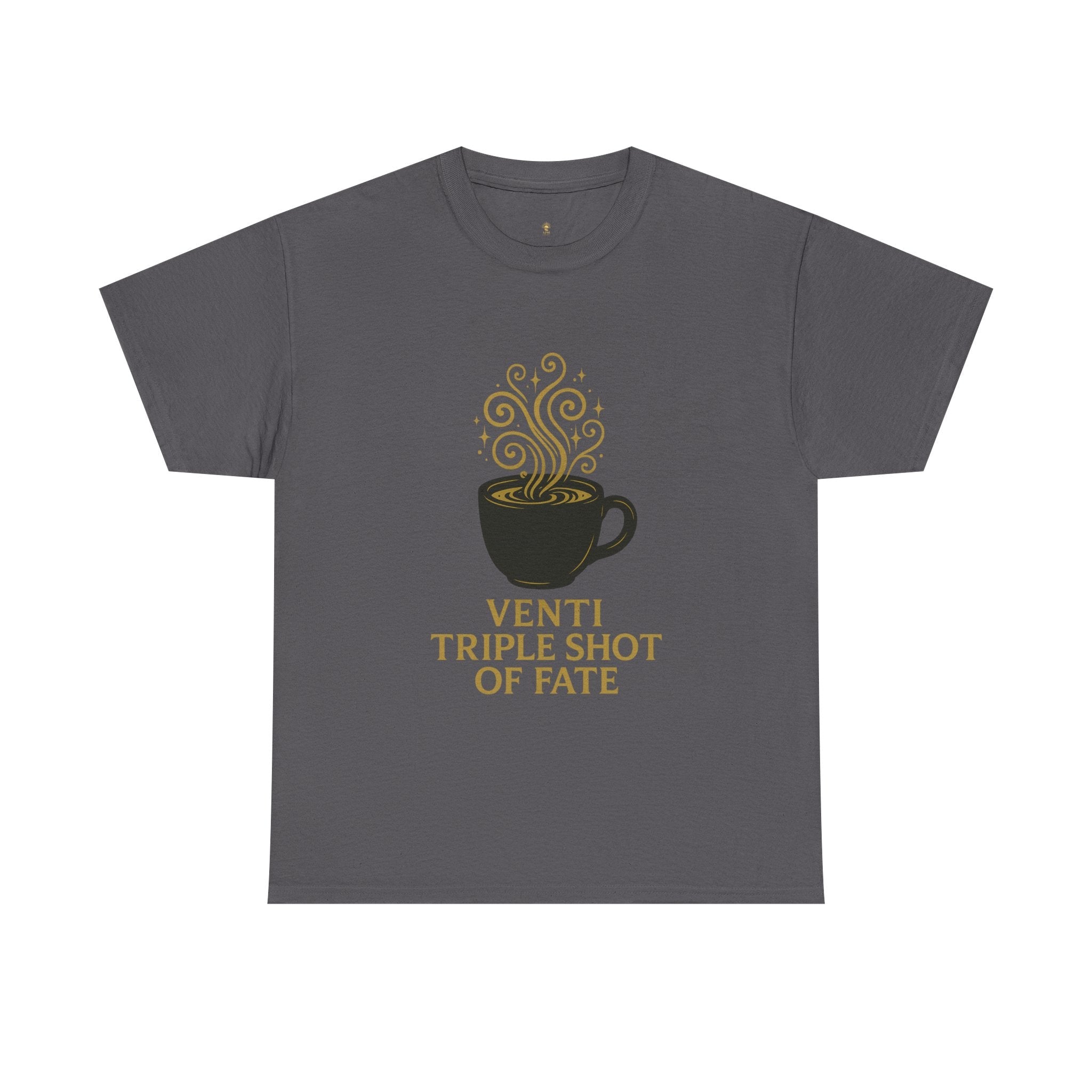 Coffee Tee — "Venti Triple Shot of Fate" Graphic Shirt - Aurora Path Media60613057376279041706Coffee Tee — "Venti Triple Shot of Fate" Graphic ShirtSCharcoal
