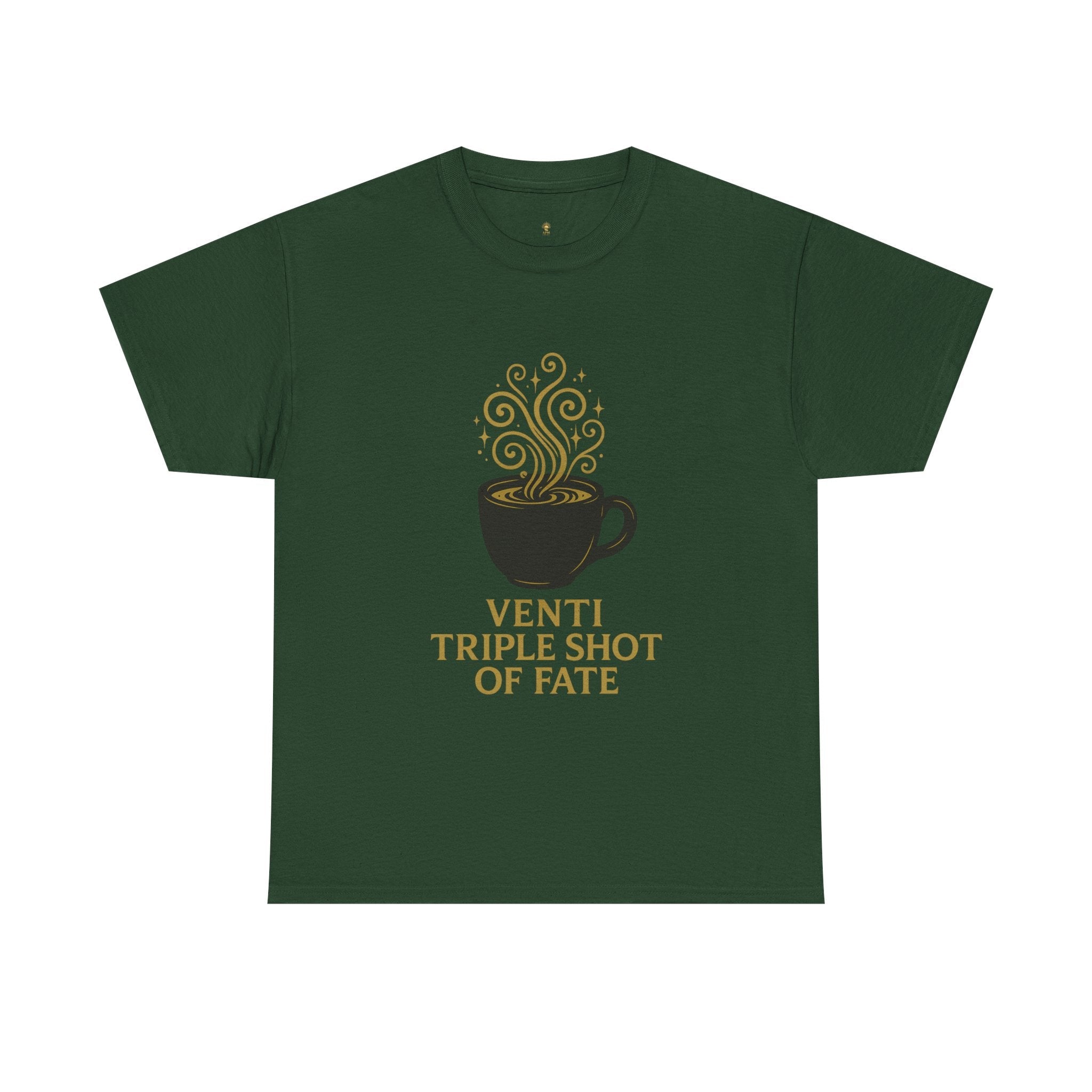 Coffee Tee — "Venti Triple Shot of Fate" Graphic Shirt - Aurora Path Media66029954394392784483Coffee Tee — "Venti Triple Shot of Fate" Graphic ShirtSForest Green