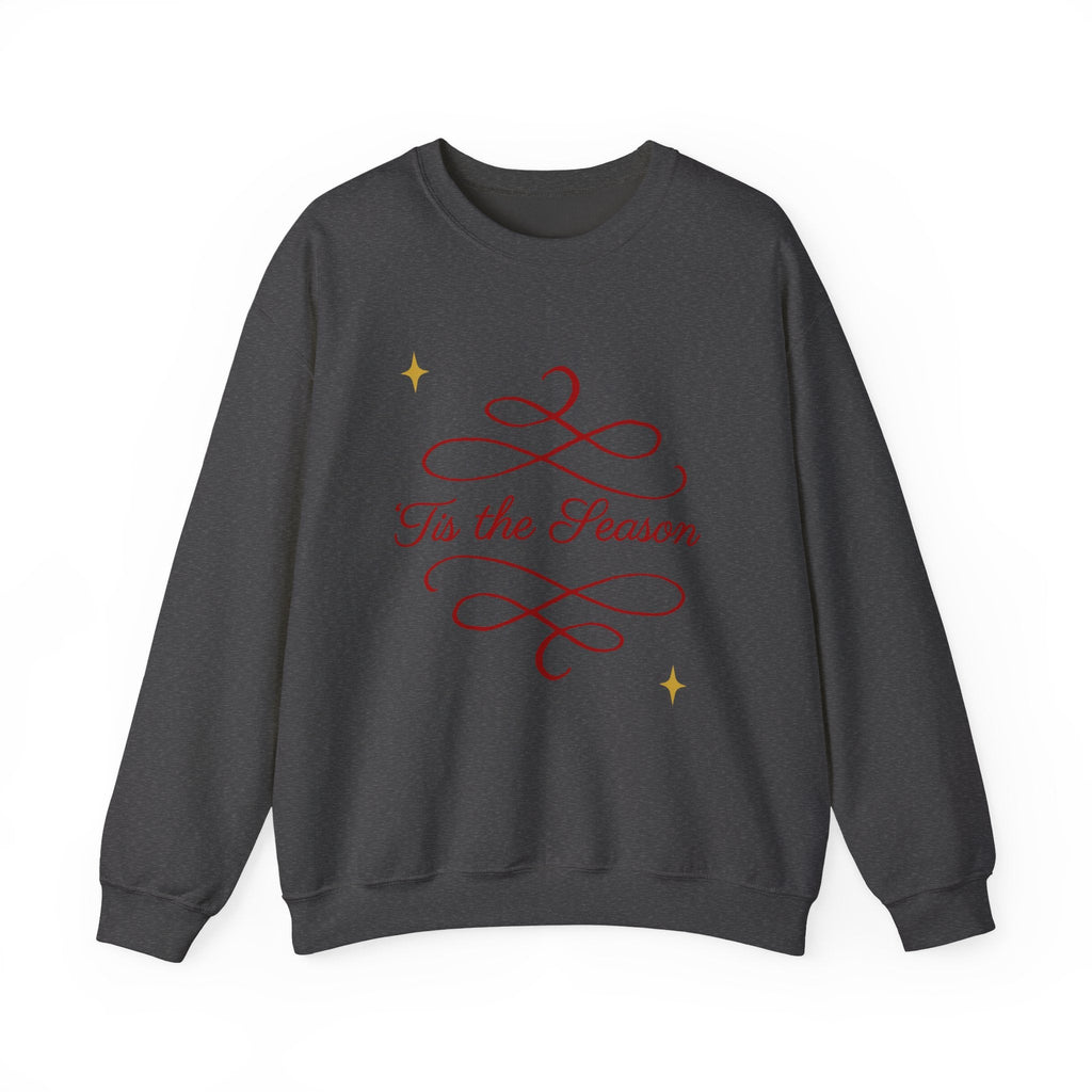 Festive "Tis the Season" Crewneck Sweatshirt — Holiday Cozy Pullover - Aurora Path Media31191322705506831964Festive "Tis the Season" Crewneck Sweatshirt — Holiday Cozy PulloverDark HeatherS