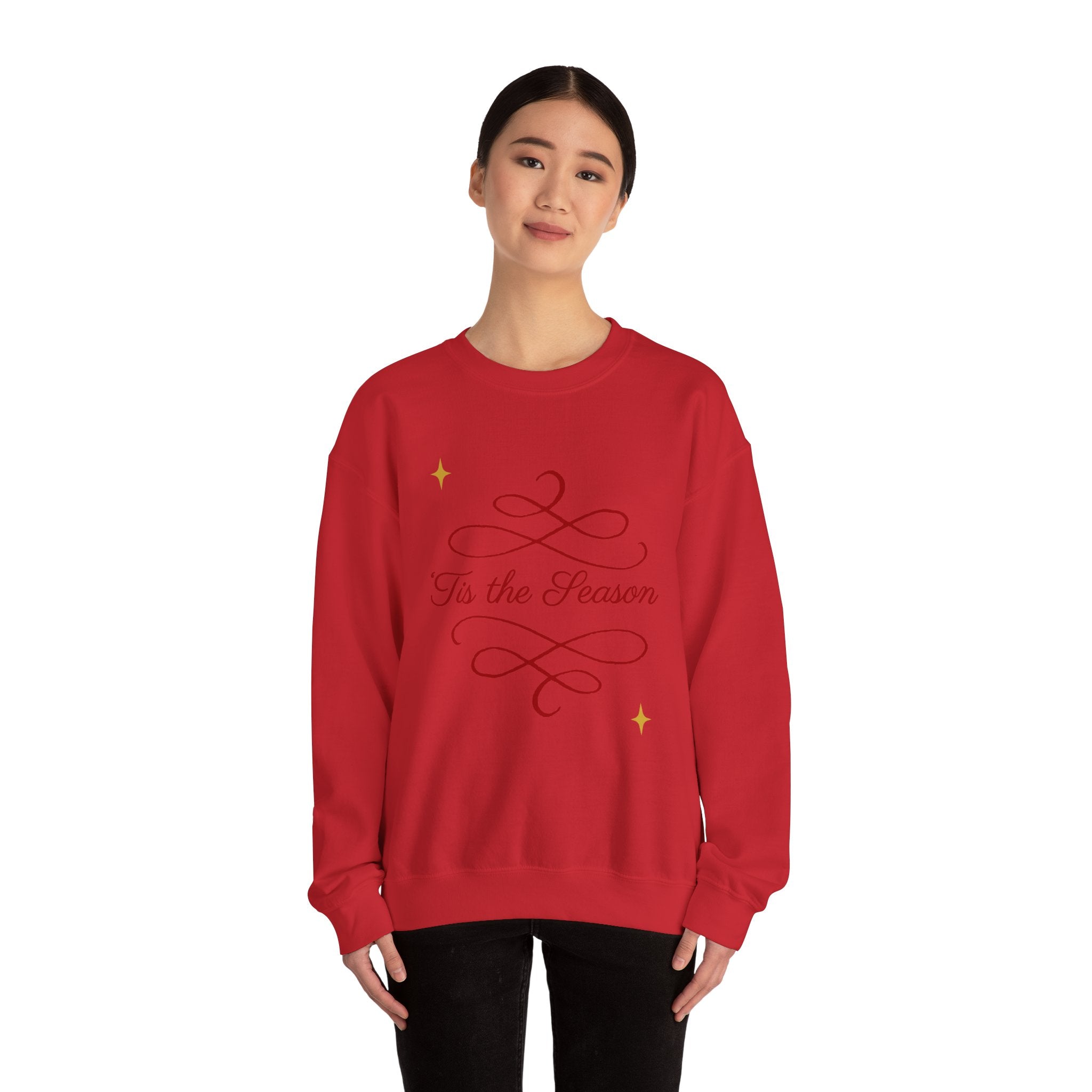 Festive "Tis the Season" Crewneck Sweatshirt — Holiday Cozy Pullover - Aurora Path Media17261625068985265087Festive "Tis the Season" Crewneck Sweatshirt — Holiday Cozy PulloverRedS