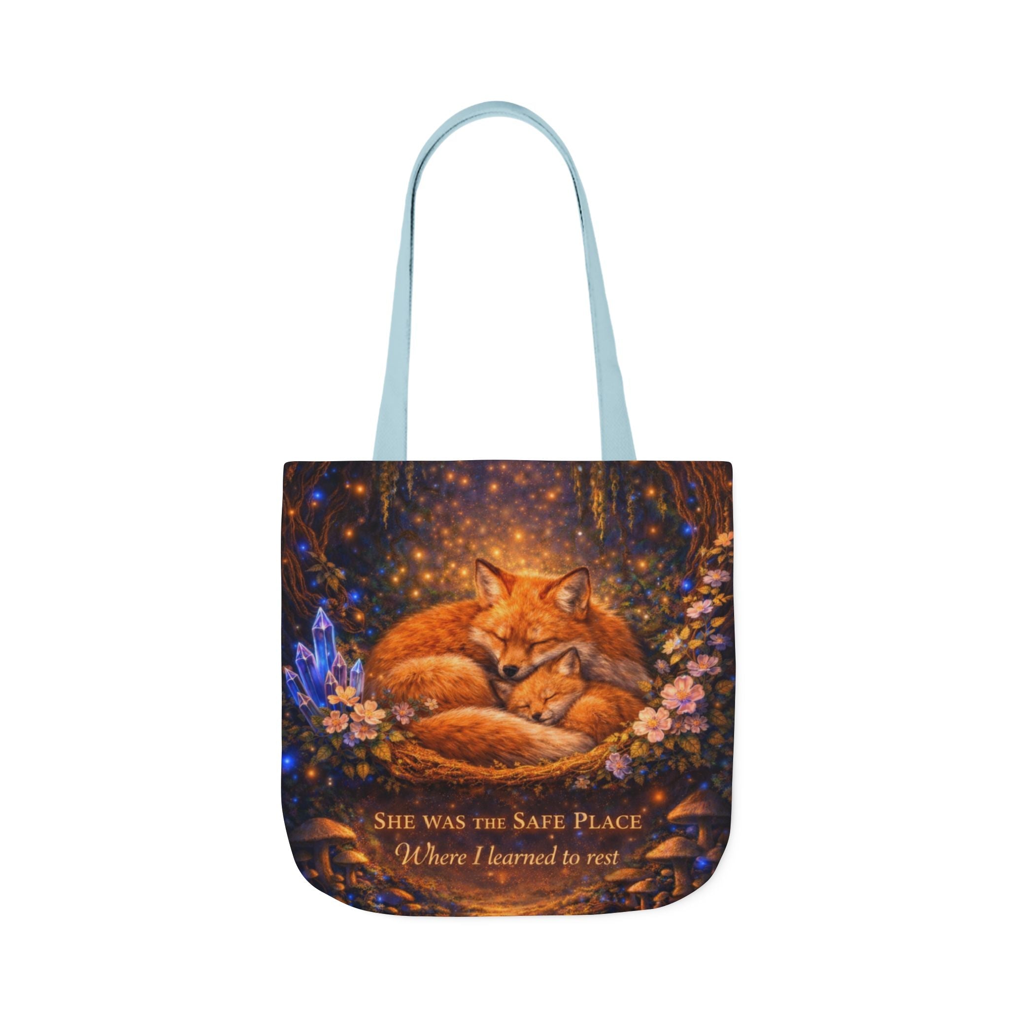 🌷 Fox Guardian Canvas Tote Bag - Aurora Path Media20027120912466059671🌷 Fox Guardian Canvas Tote BagLight blue18" × 18''
