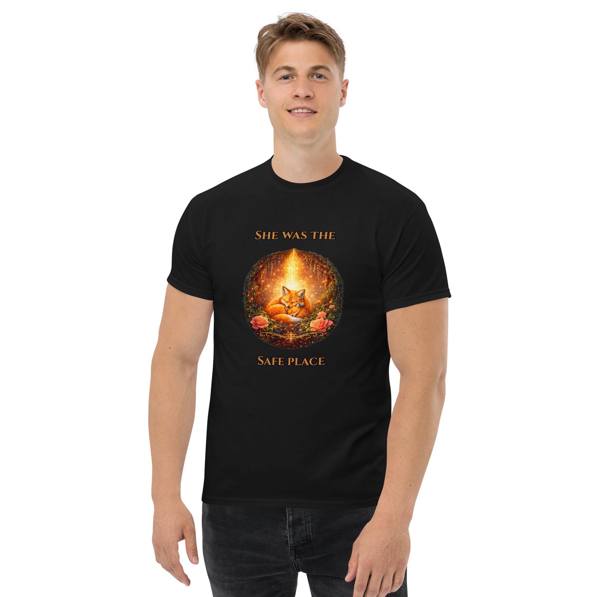 🌷 Fox Guardian Design — Unisex Classic Tee - Aurora Path Media3674979_11546Product mockupSBlack