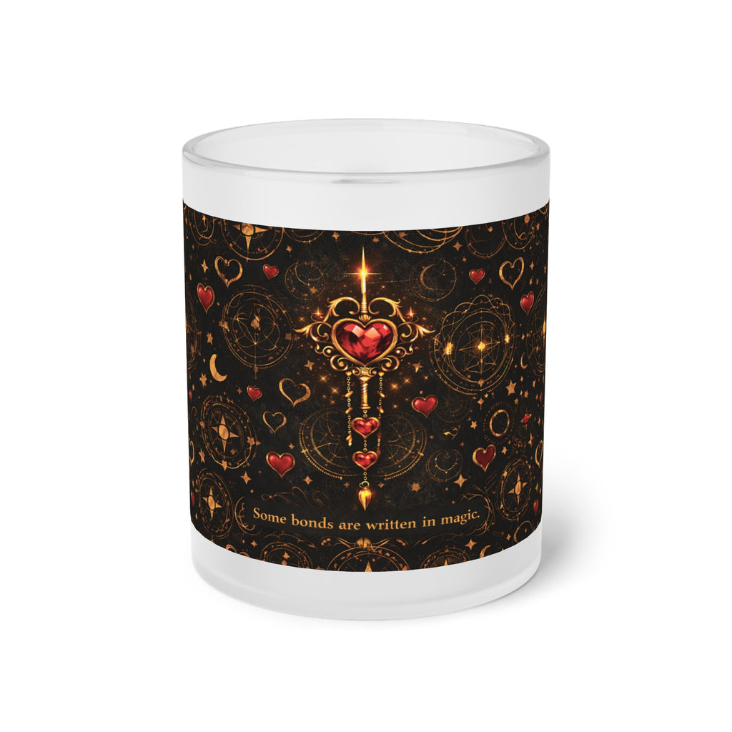 Frosted Glass Mug — Heart Key Magical Love Design (Some bonds are written in magic) - Aurora Path Media95675387778415624812Frosted Glass Mug — Heart Key Magical Love Design (Some bonds are written in magic)Frosted11oz