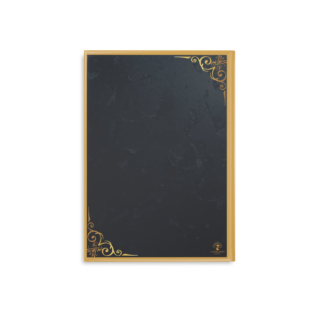 Hardcover Journal — 'Aurora Path' Gold Foil Notebook (Every Key Opens a Story) - Aurora Path Media#original_value#MatteRuled lineA5