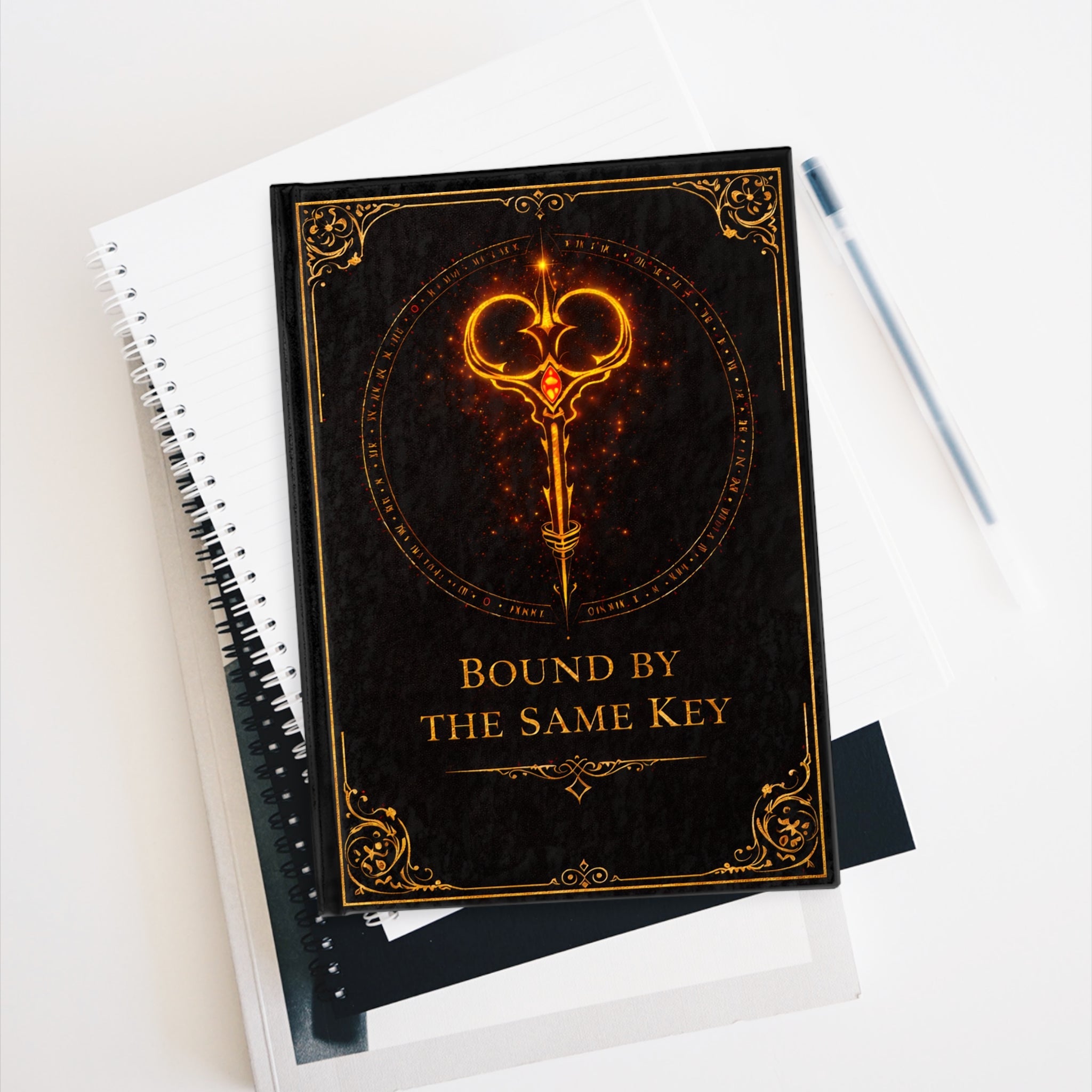 Hardcover Journal — "Bound by the Same Key" Gothic Key Design - Aurora Path Media10423412865596987041Hardcover Journal — "Bound by the Same Key" Gothic Key DesignJournal