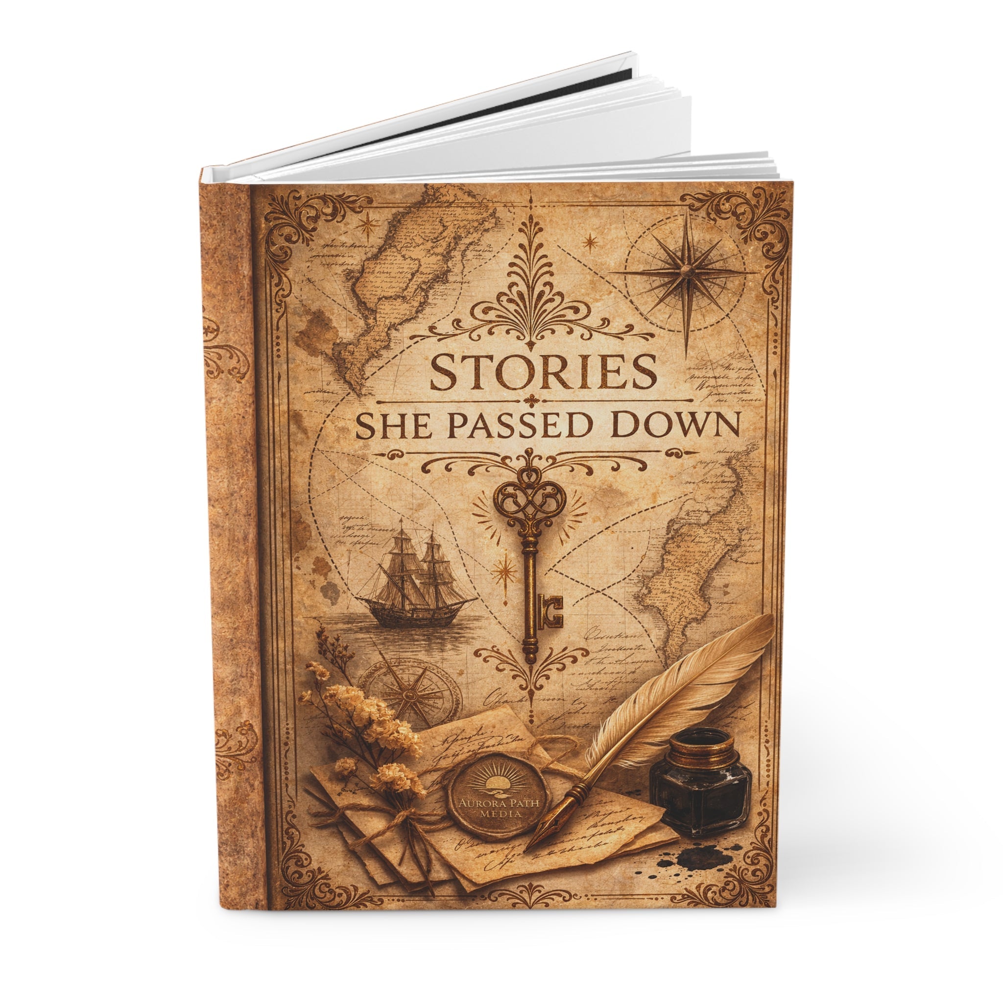 🌷 Hardcover Journal — “Stories She Passed Down” Vintage Maritime Keepsake - Aurora Path Media15921410223808954424🌷 Hardcover Journal — “Stories She Passed Down” Vintage Maritime KeepsakeJournal