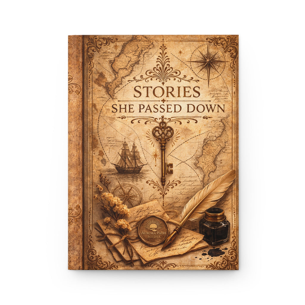 🌷 Hardcover Journal — “Stories She Passed Down” Vintage Maritime Keepsake - Aurora Path Media15921410223808954424🌷 Hardcover Journal — “Stories She Passed Down” Vintage Maritime KeepsakeJournal