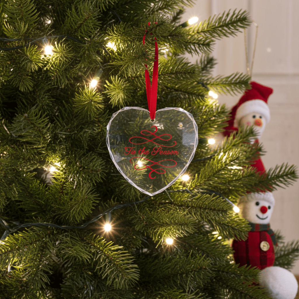 Heart Crystal Ornament - "’Tis the Season" Holiday Keepsake - Aurora Path Media29106623483045873664Heart Crystal Ornament - "’Tis the Season" Holiday KeepsakeOne sizeHeart