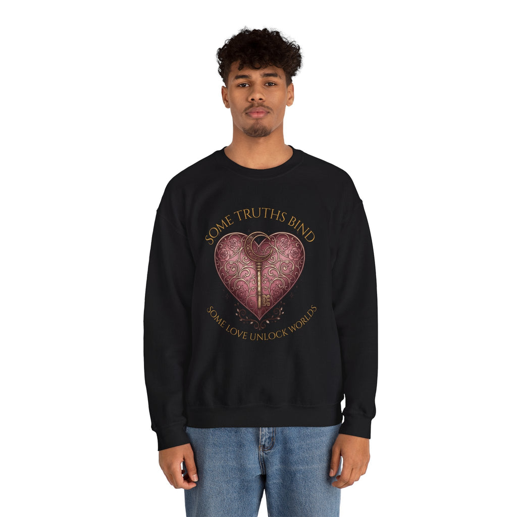 Heart Key Crewneck Sweatshirt – Vintage Ornate Heart Lock Graphic - Aurora Path Media15541725790958123898Heart Key Crewneck Sweatshirt – Vintage Ornate Heart Lock GraphicRedS