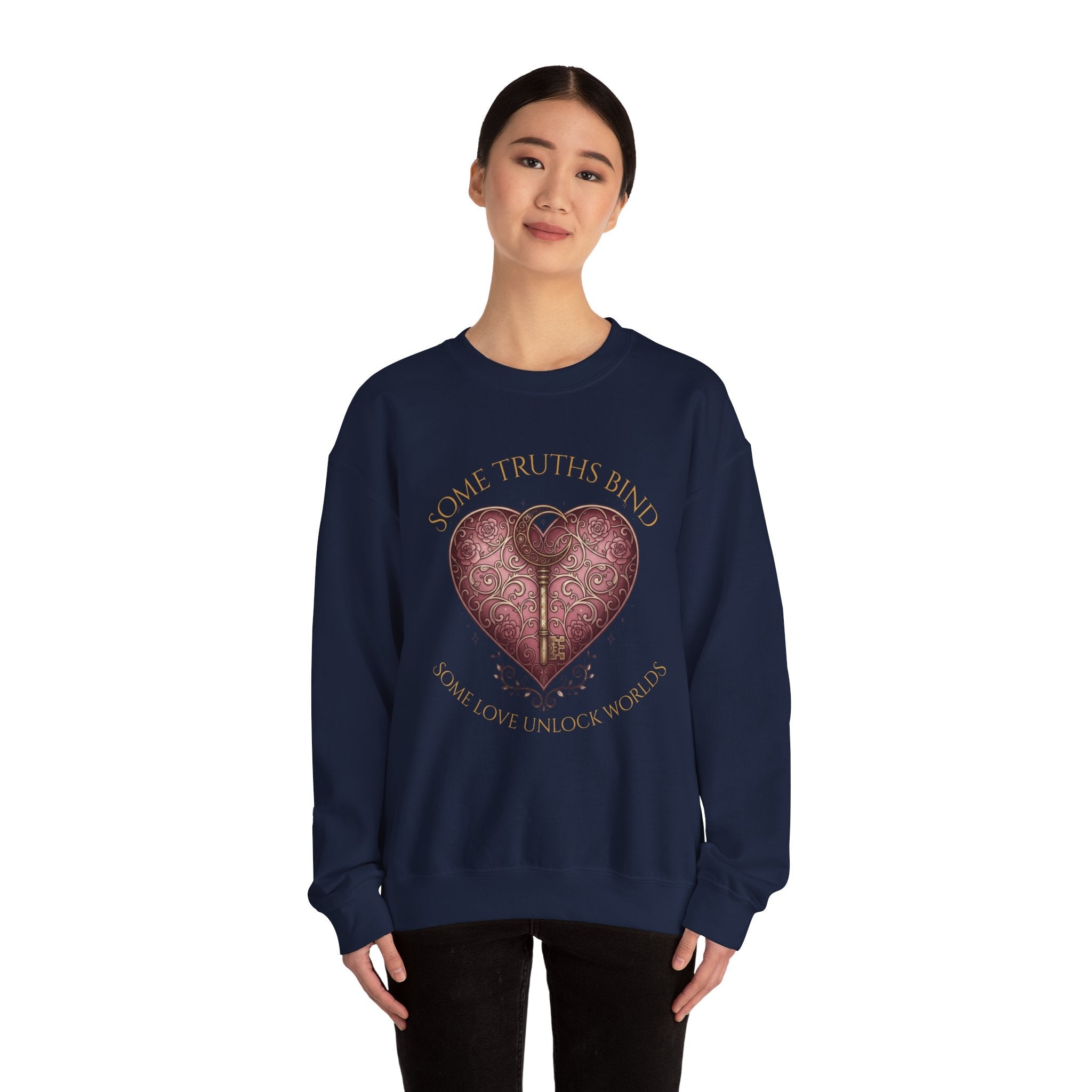 Heart Key Crewneck Sweatshirt – Vintage Ornate Heart Lock Graphic - Aurora Path Media15541725790958123898Heart Key Crewneck Sweatshirt – Vintage Ornate Heart Lock GraphicRedS