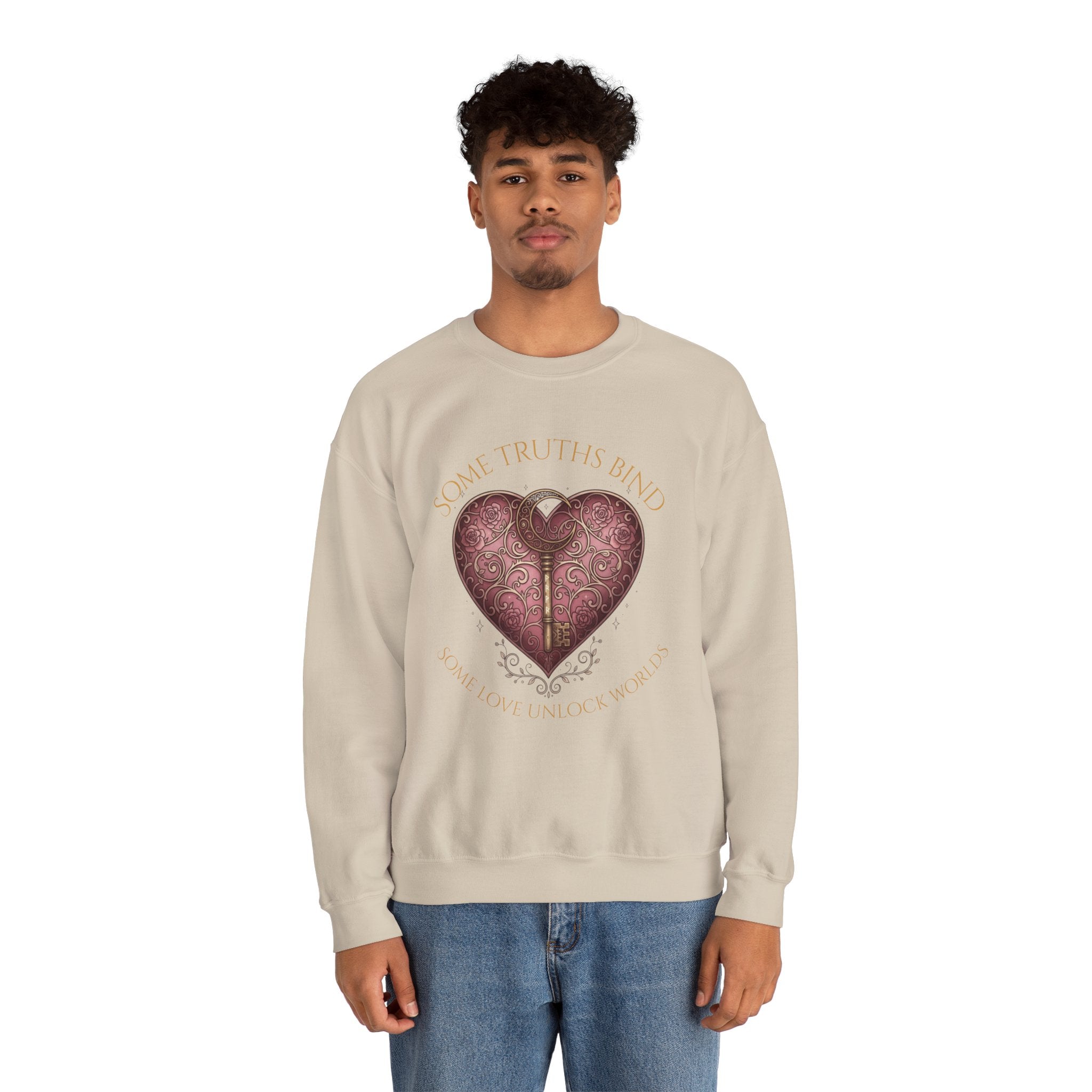 Heart Key Crewneck Sweatshirt – Vintage Ornate Heart Lock Graphic - Aurora Path Media15541725790958123898Heart Key Crewneck Sweatshirt – Vintage Ornate Heart Lock GraphicRedS