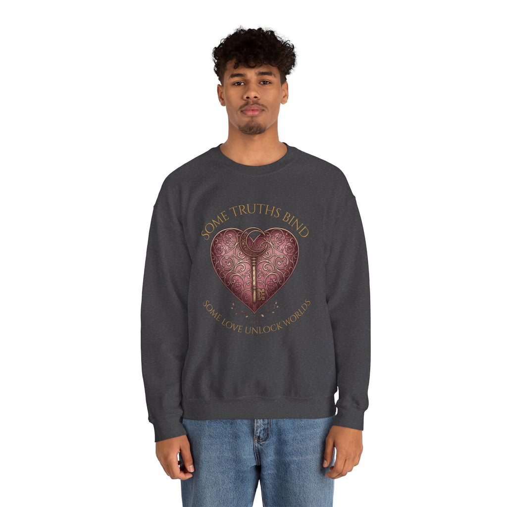 Heart Key Crewneck Sweatshirt – Vintage Ornate Heart Lock Graphic - Aurora Path Media15541725790958123898Heart Key Crewneck Sweatshirt – Vintage Ornate Heart Lock GraphicRedS