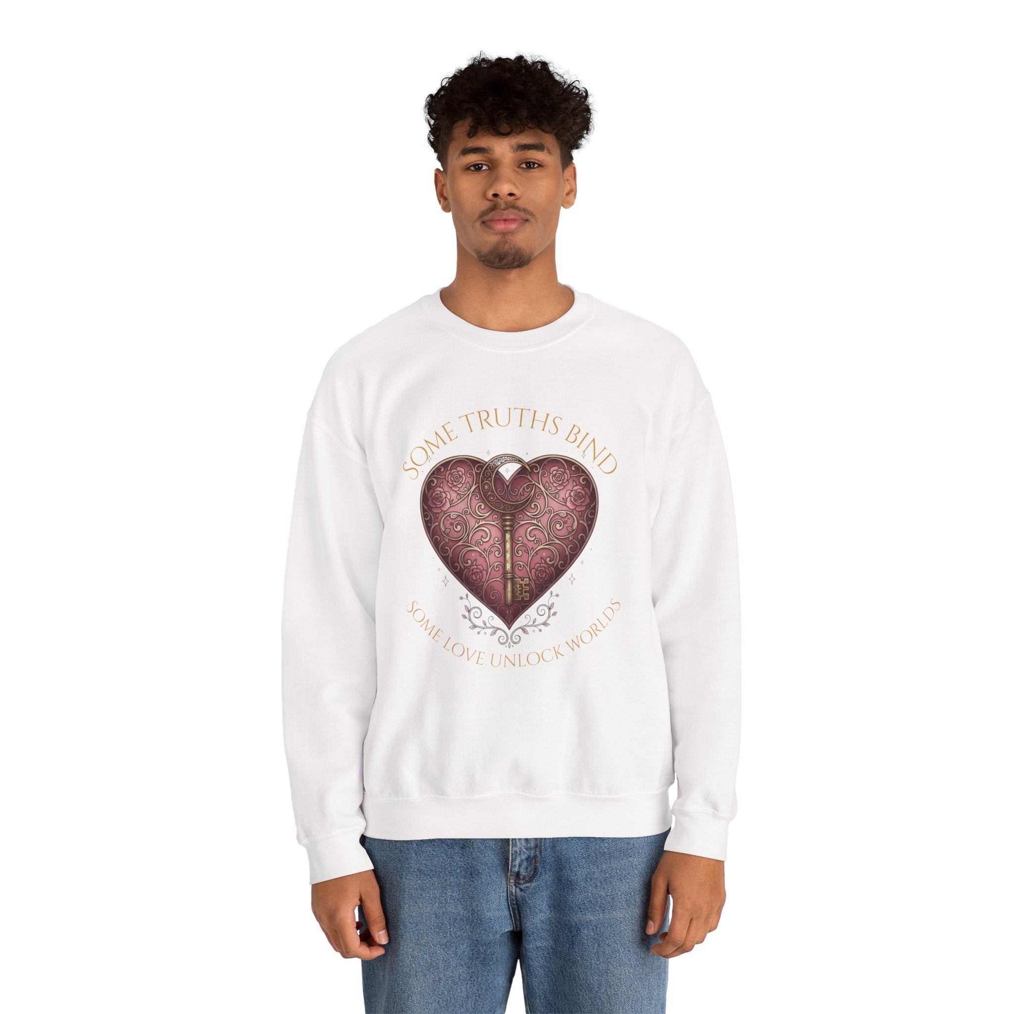 Heart Key Crewneck Sweatshirt – Vintage Ornate Heart Lock Graphic - Aurora Path Media15541725790958123898Heart Key Crewneck Sweatshirt – Vintage Ornate Heart Lock GraphicRedS