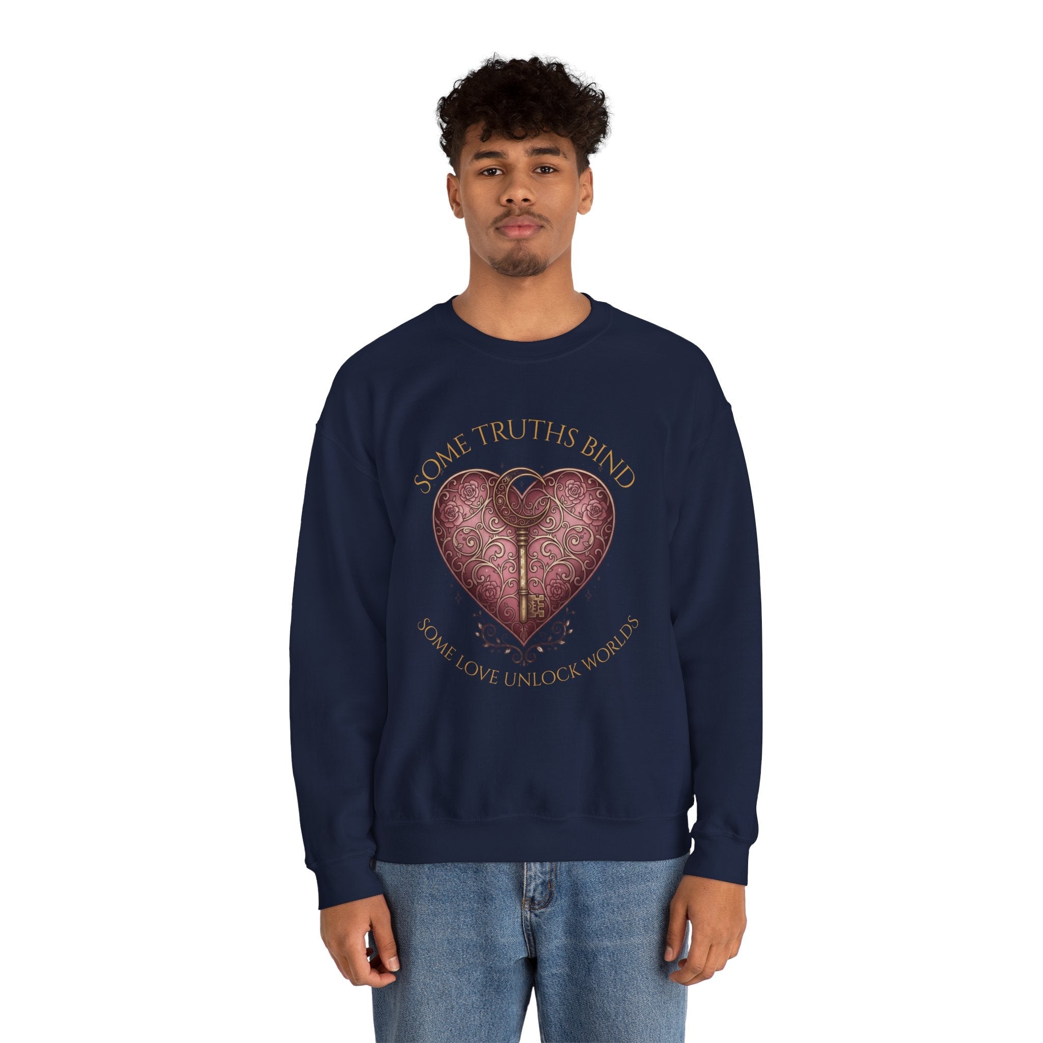 Heart Key Crewneck Sweatshirt – Vintage Ornate Heart Lock Graphic - Aurora Path Media15541725790958123898Heart Key Crewneck Sweatshirt – Vintage Ornate Heart Lock GraphicRedS
