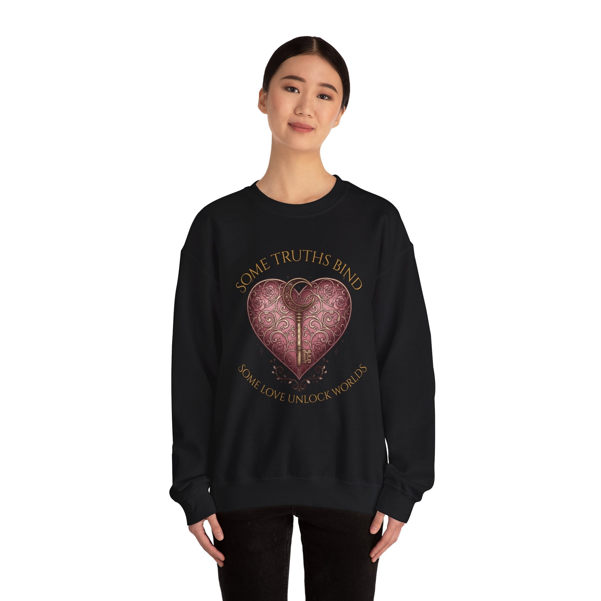 Heart Key Crewneck Sweatshirt – Vintage Ornate Heart Lock Graphic - Aurora Path Media15541725790958123898Heart Key Crewneck Sweatshirt – Vintage Ornate Heart Lock GraphicRedS
