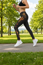 Heart Key Ornate Black Leggings — Women's Casual AOP - Aurora Path Media11025445605611160868Heart Key Ornate Black Leggings — Women's Casual AOPSeam thread color automatically matched to designXS