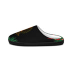 Holiday Slippers – "’Tis The Season To Unlock The Magic" Unisex Indoor Slippers - Aurora Path Media#original_value#Black soleUS 7 - 8