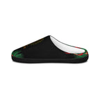 Holiday Slippers – "’Tis The Season To Unlock The Magic" Unisex Indoor Slippers - Aurora Path Media#original_value#Black soleUS 7 - 8