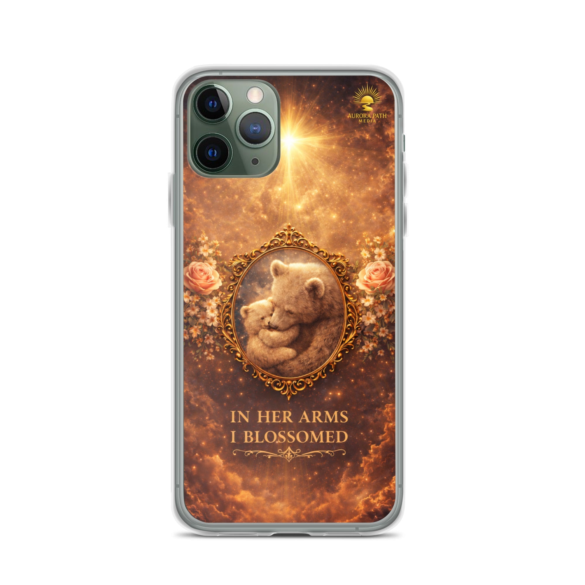 🌷 In Her Arms I Blossomed Motherhood Phone Case® - Aurora Path Media8918081_10995Product mockupiPhone 11 Pro