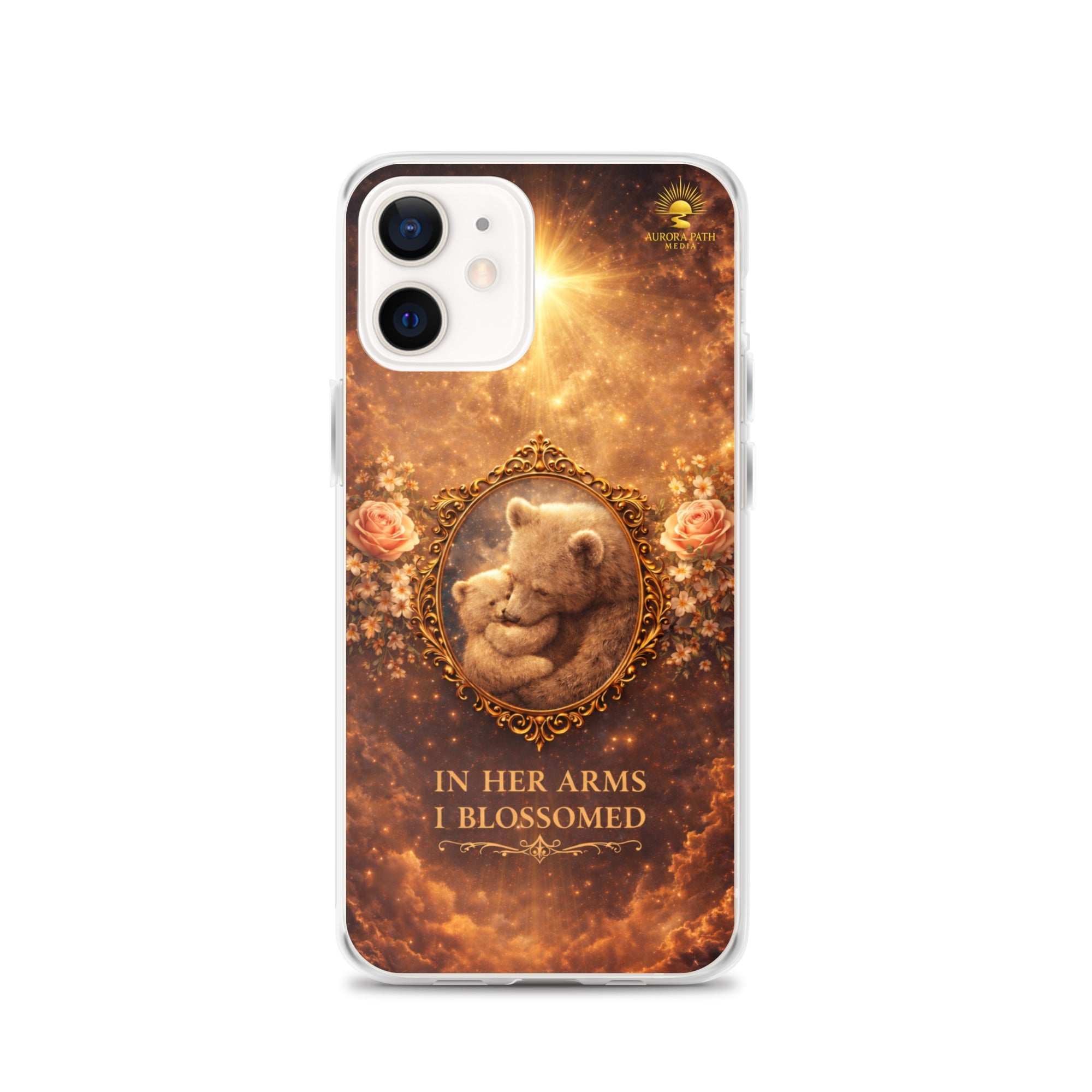 🌷 In Her Arms I Blossomed Motherhood Phone Case® - Aurora Path Media8918081_11704Product mockupiPhone 12