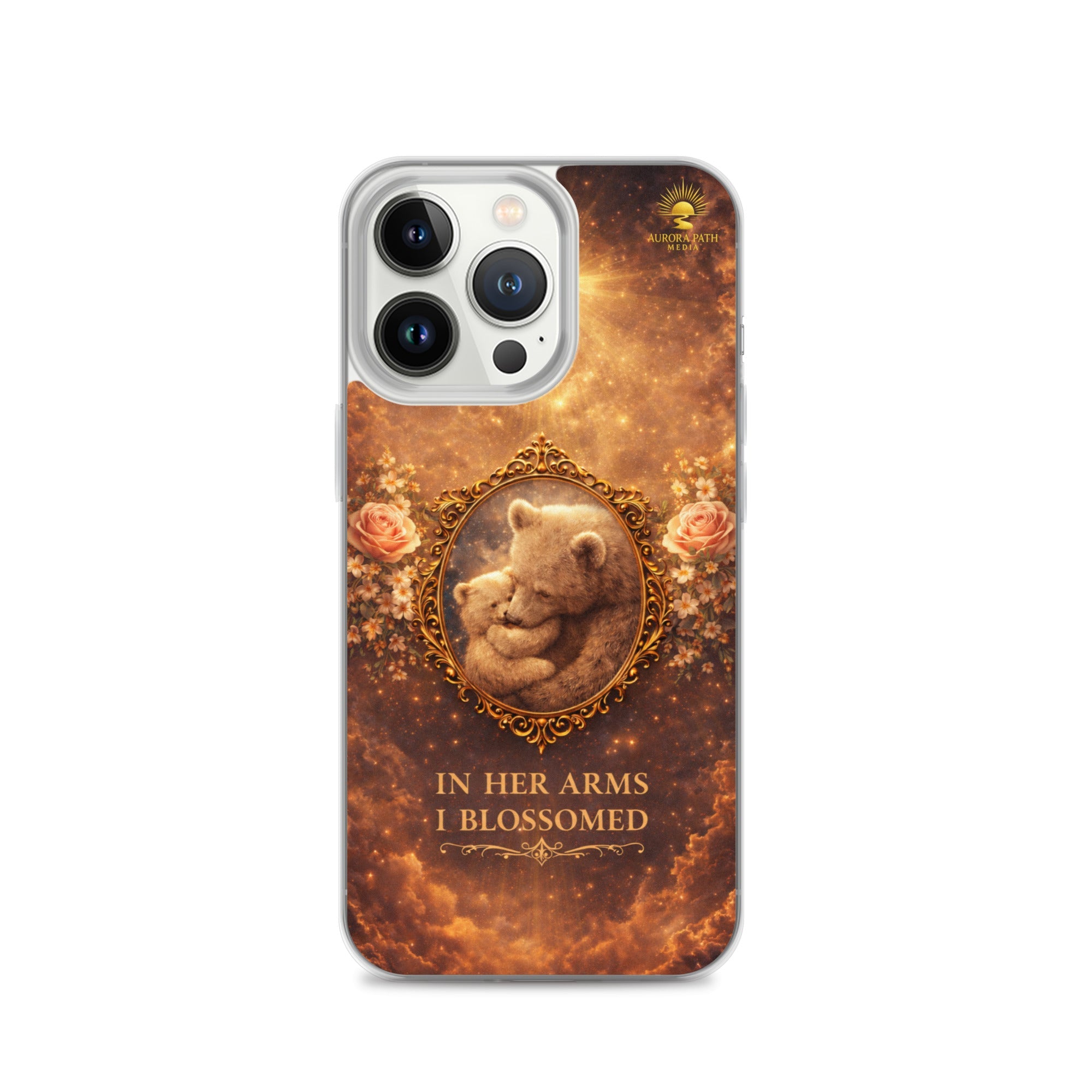 🌷 In Her Arms I Blossomed Motherhood Phone Case® - Aurora Path Media8918081_13800Product mockupiPhone 13 Pro