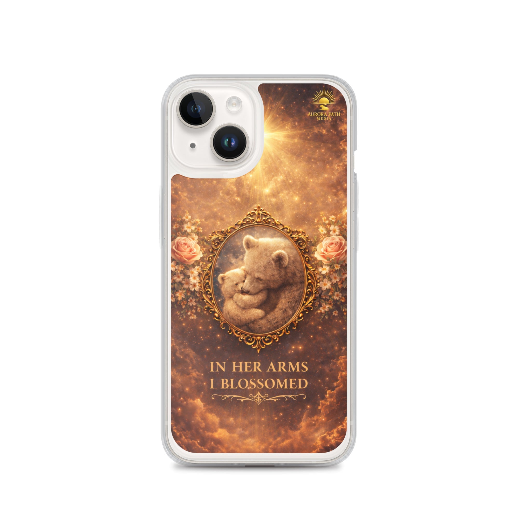 🌷 In Her Arms I Blossomed Motherhood Phone Case® - Aurora Path Media8918081_16240Product mockupiPhone 14