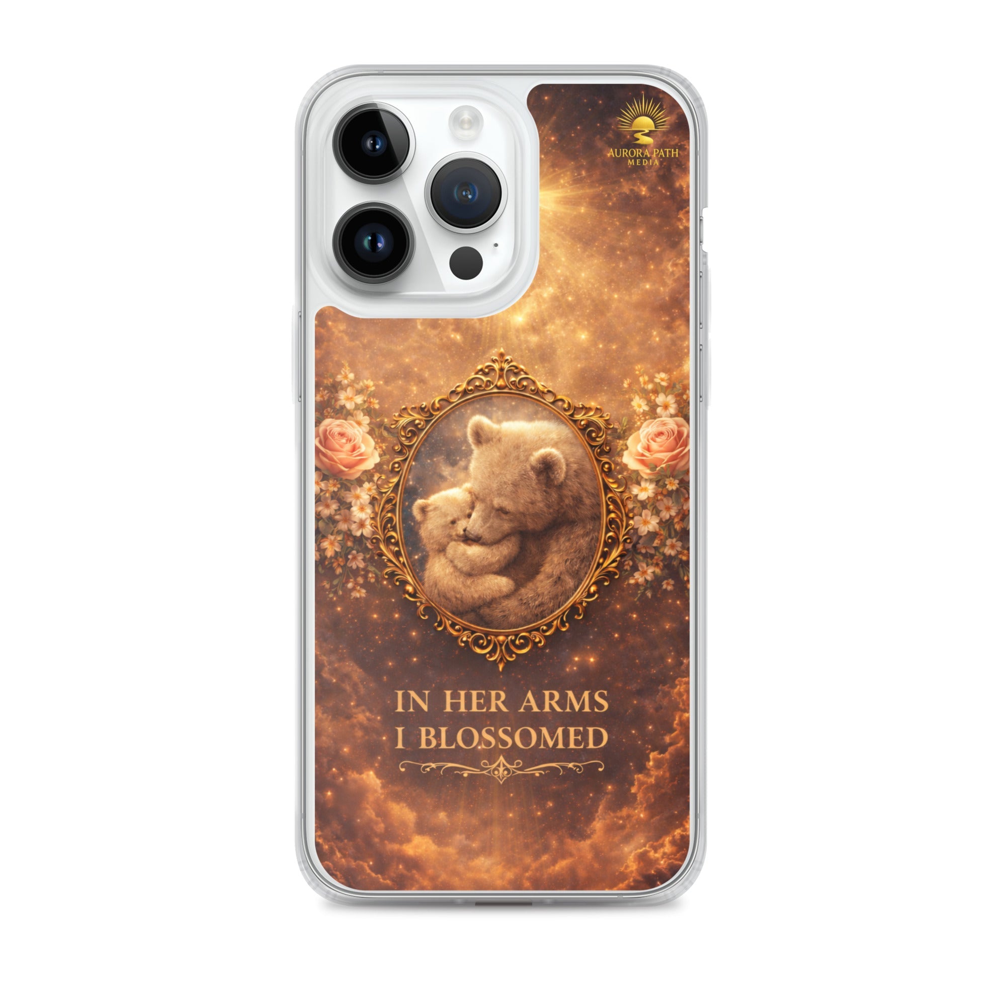 🌷 In Her Arms I Blossomed Motherhood Phone Case® - Aurora Path Media8918081_16243Product mockupiPhone 14 Pro Max