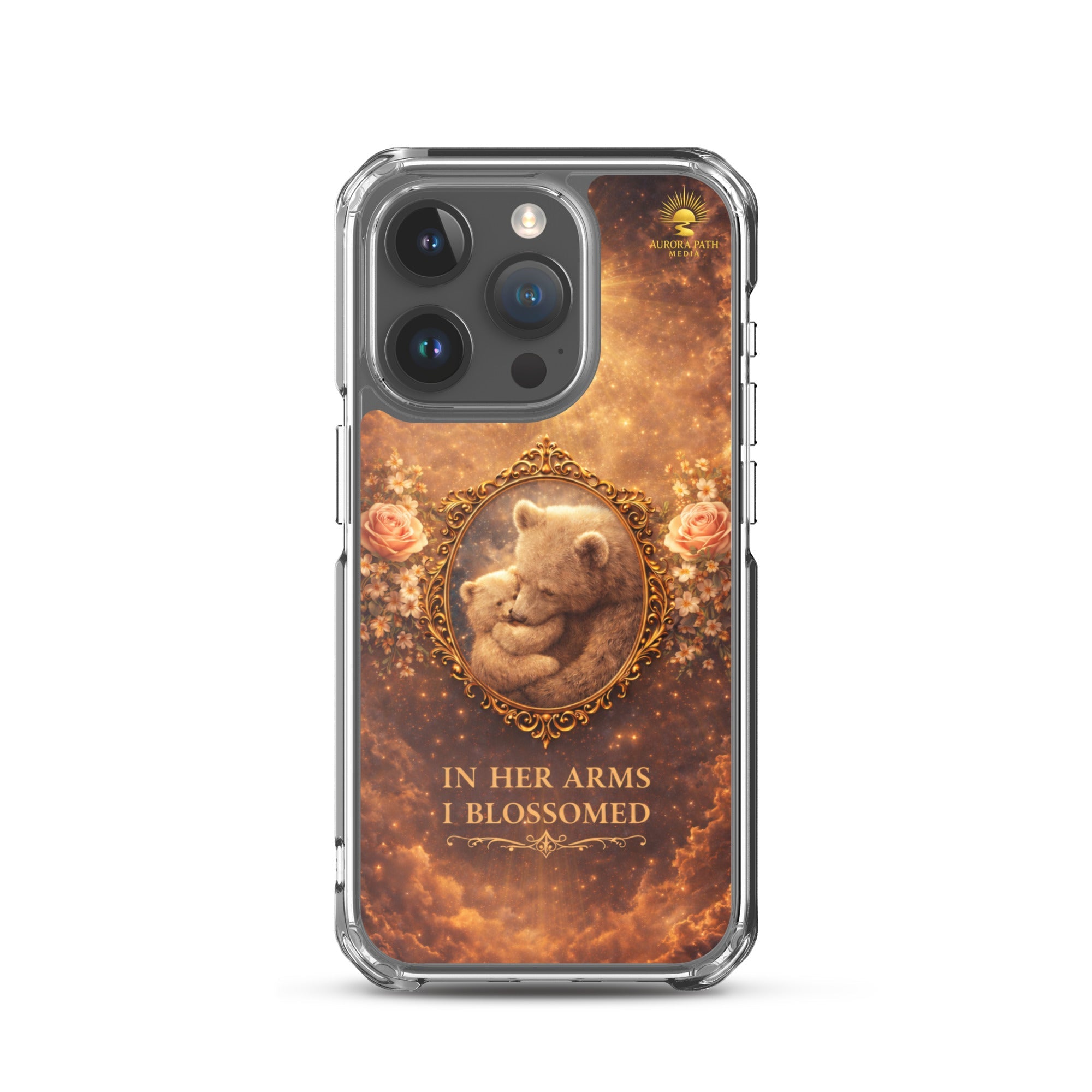 🌷 In Her Arms I Blossomed Motherhood Phone Case® - Aurora Path Media8918081_17618Product mockupiPhone 15 Pro