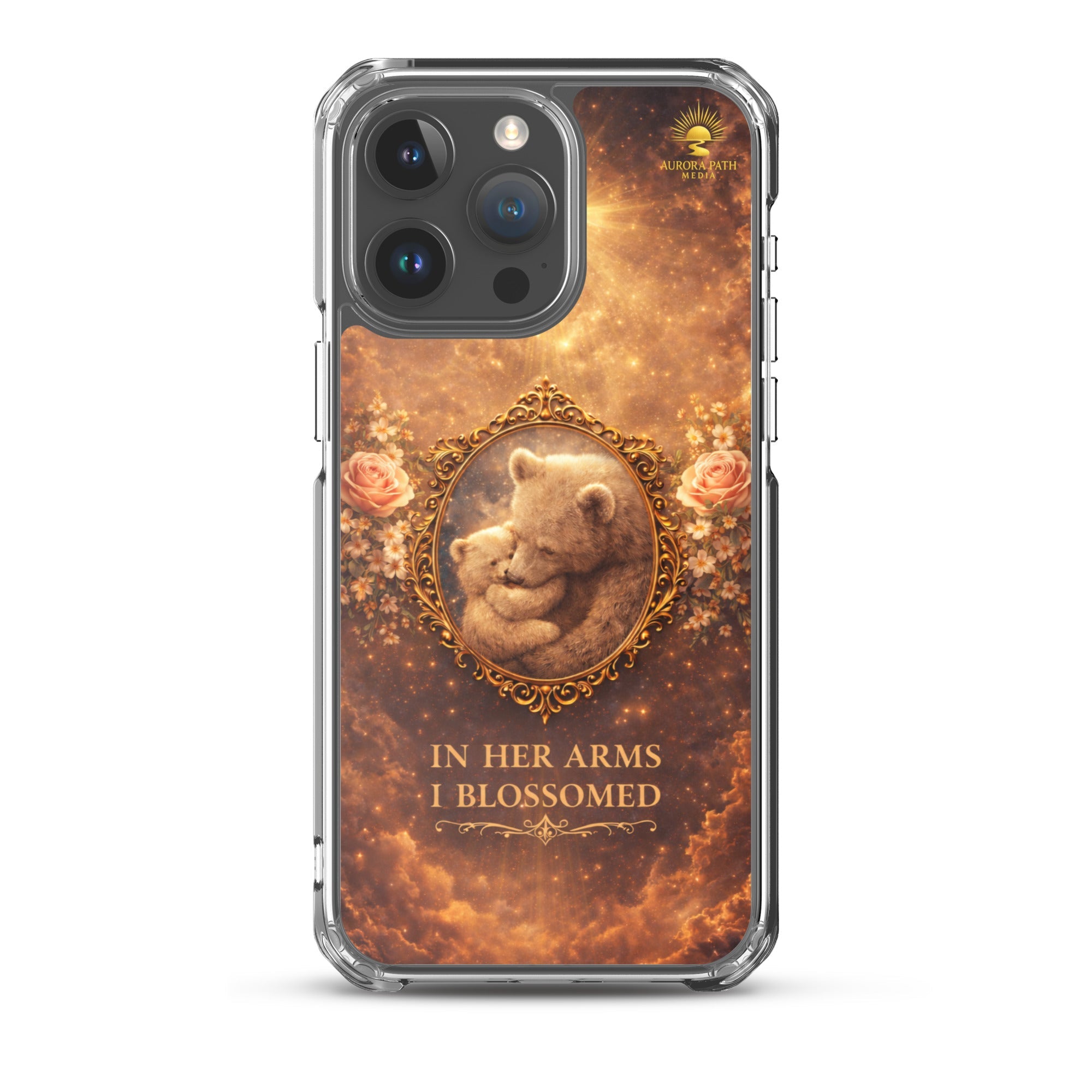 🌷 In Her Arms I Blossomed Motherhood Phone Case® - Aurora Path Media8918081_17619Product mockupiPhone 15 Pro Max