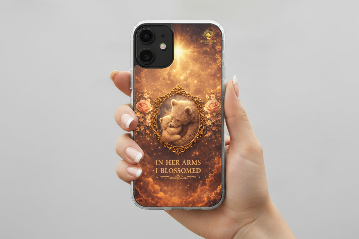 🌷 In Her Arms I Blossomed Motherhood Phone Case® - Aurora Path Media8918081_33993Product mockupiPhone 17