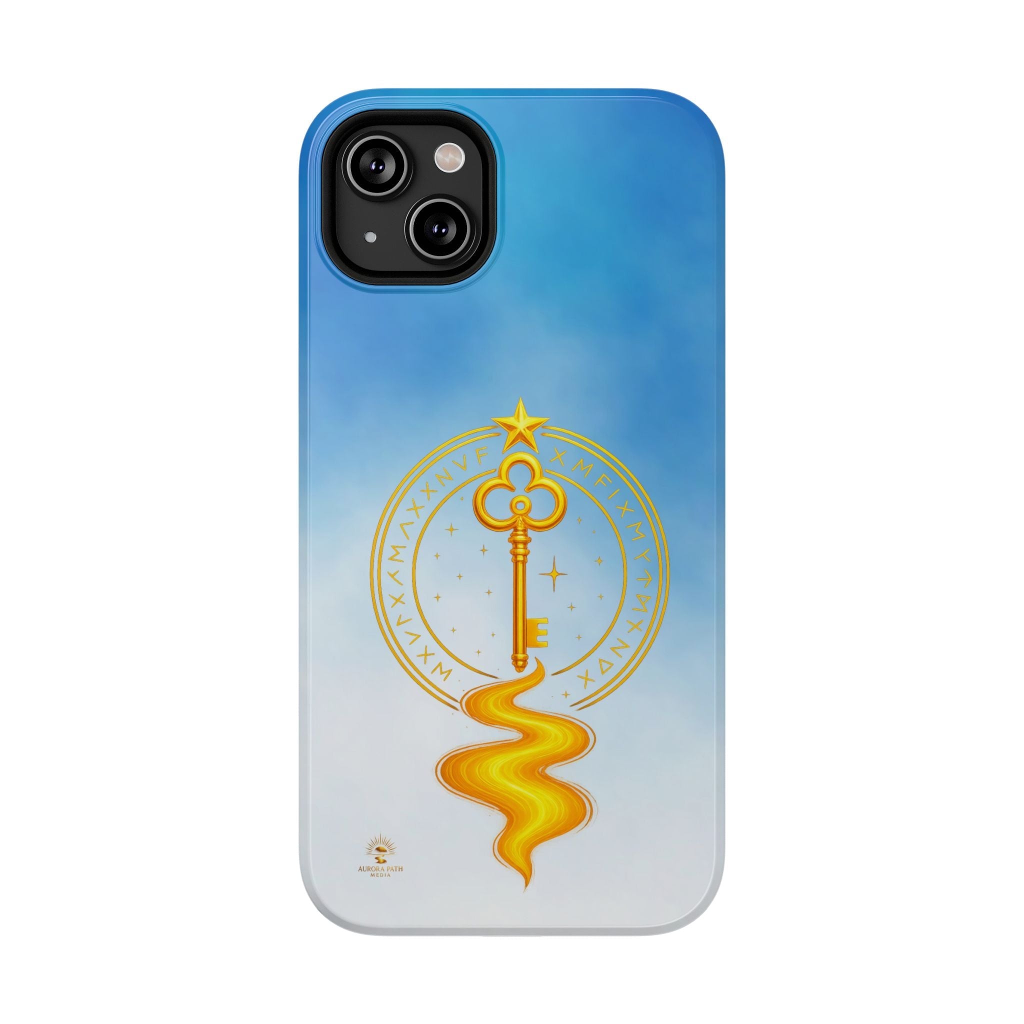 Key of Stars Gradient Impact-Resistant Phone Case - Aurora Path Media#original_value#Without gift packagingGlossyiPhone 14 Plus
