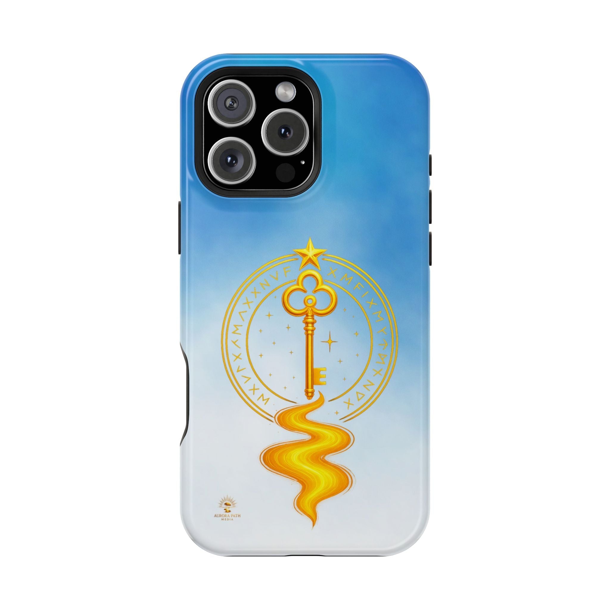 Key of Stars Gradient Impact-Resistant Phone Case - Aurora Path Media#original_value#Without gift packagingGlossyiPhone 16 Pro Max