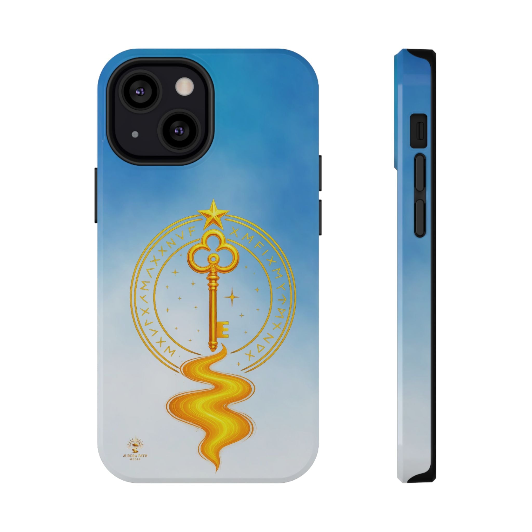 Key of Stars Gradient Impact-Resistant Phone Case - Aurora Path Media#original_value#Without gift packagingGlossyiPhone 13 Mini