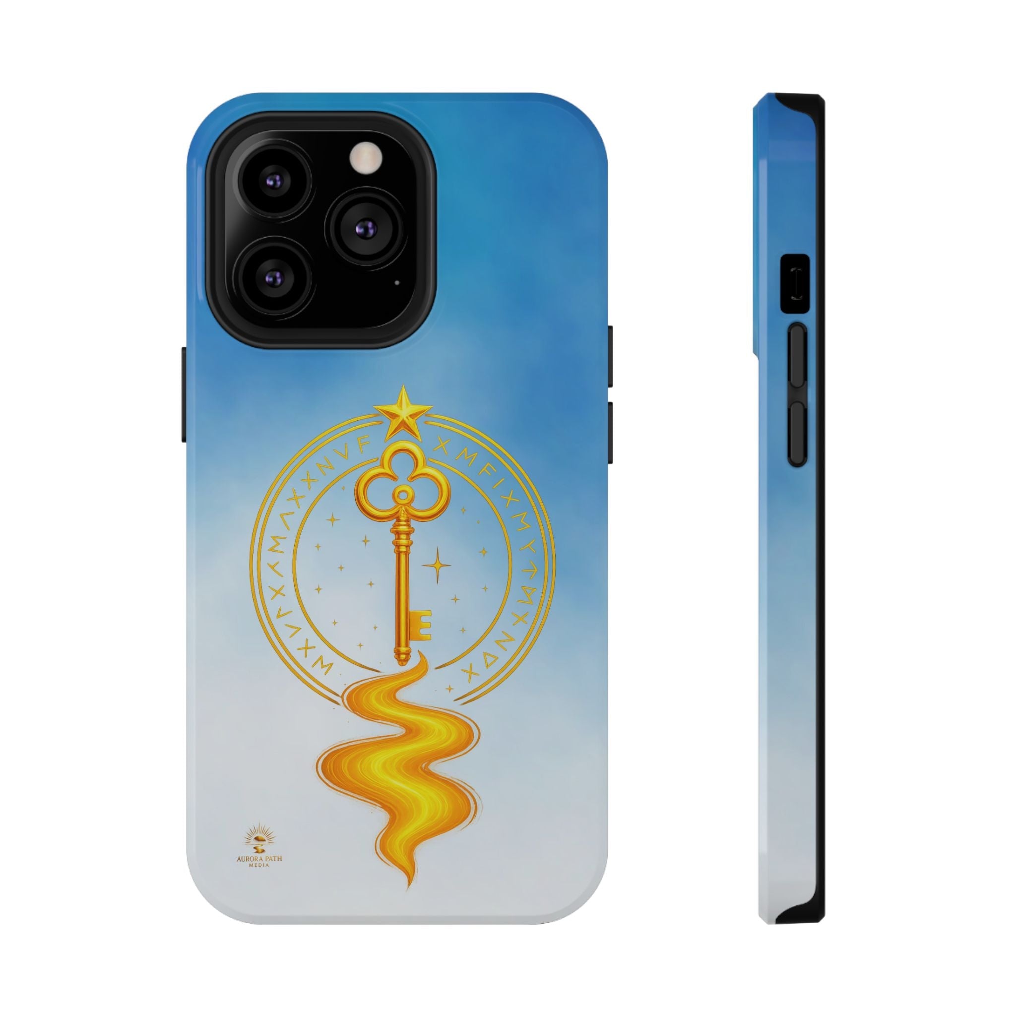 Key of Stars Gradient Impact-Resistant Phone Case - Aurora Path Media#original_value#Without gift packagingGlossyiPhone 13 Pro