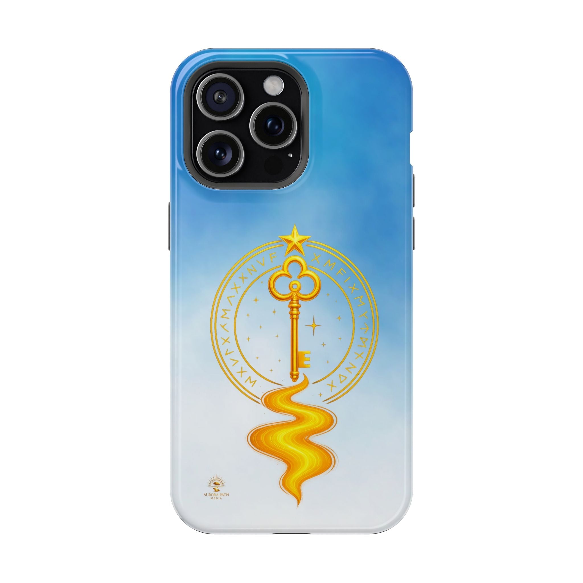 Key of Stars Gradient Impact-Resistant Phone Case - Aurora Path Media#original_value#Without gift packagingGlossyiPhone 15 Pro Max